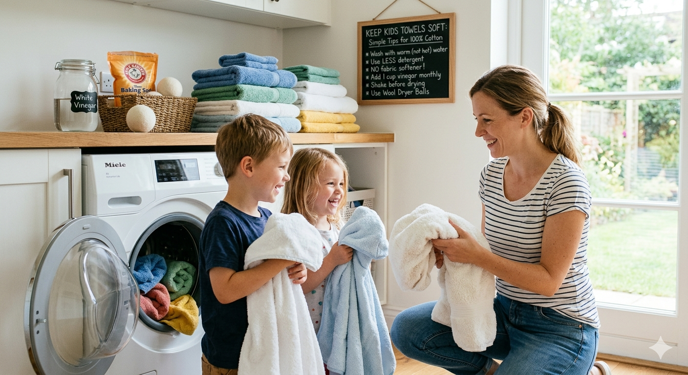 How to Keep Your Kids Towels Soft After Every Wash
