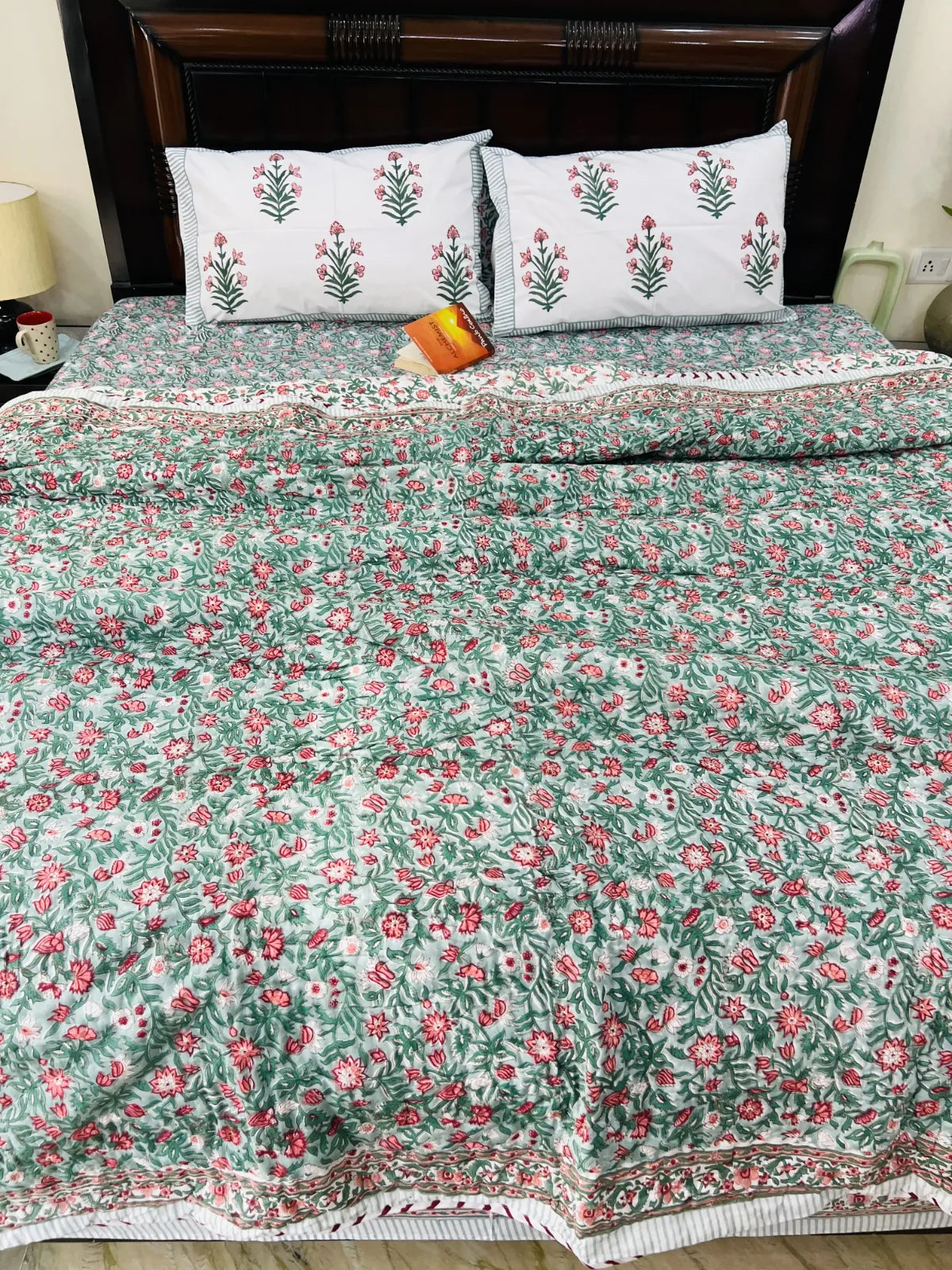 botanical handblock bedding set india
floral jaipuri quilt online