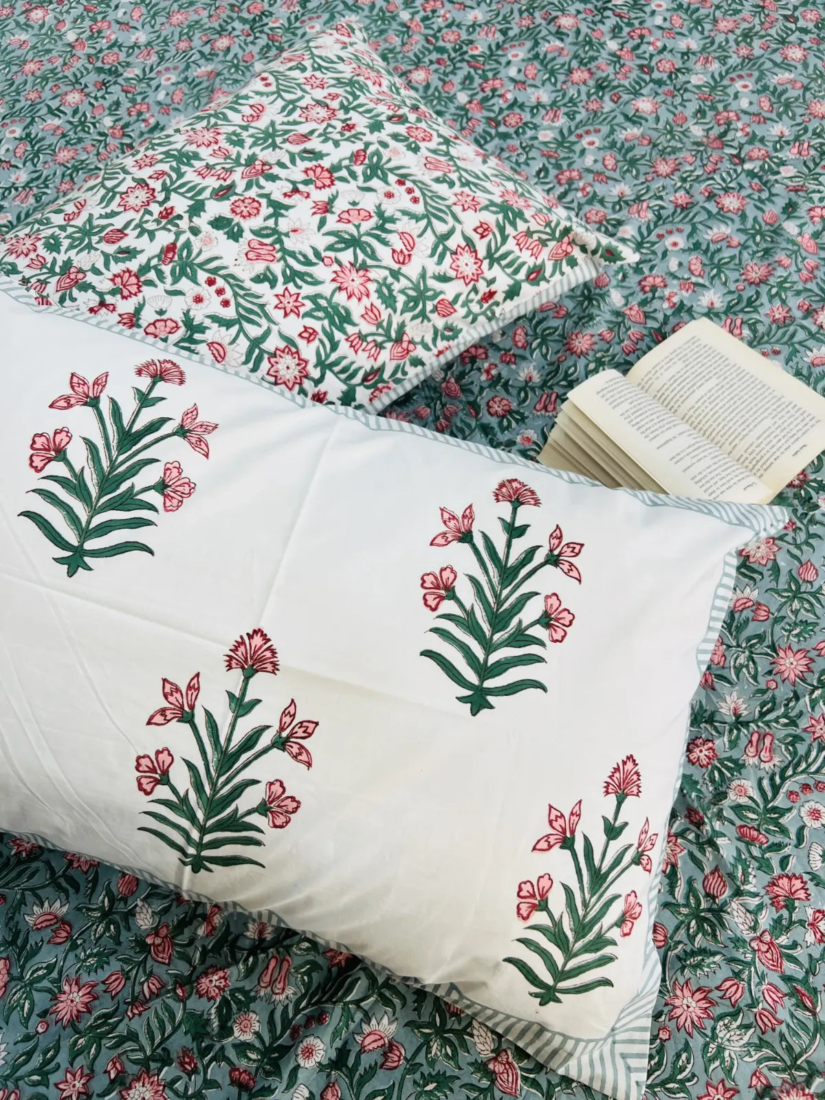 multi print cotton bedsheet Jaipur garden design