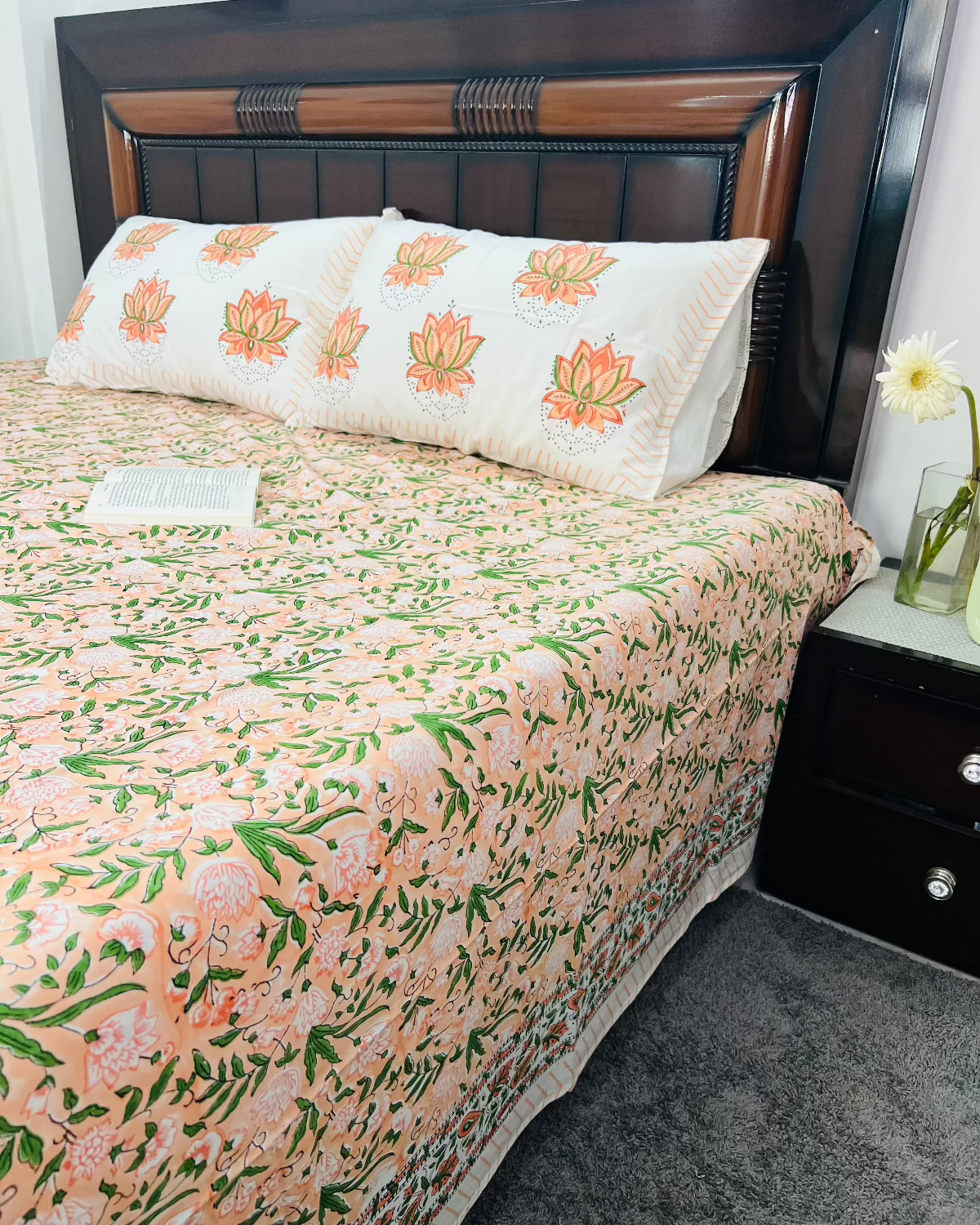 Hari Kamal Cotton Bedsheet Set