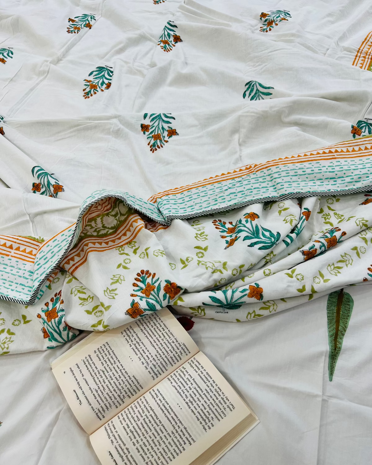 Kesari Buta Cotton Muslin Dohar