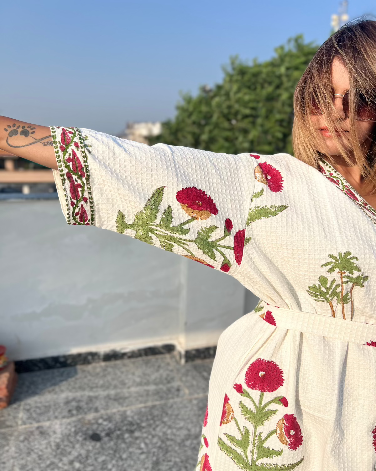 Raga Wrap Waffle Cotton Bath Robe