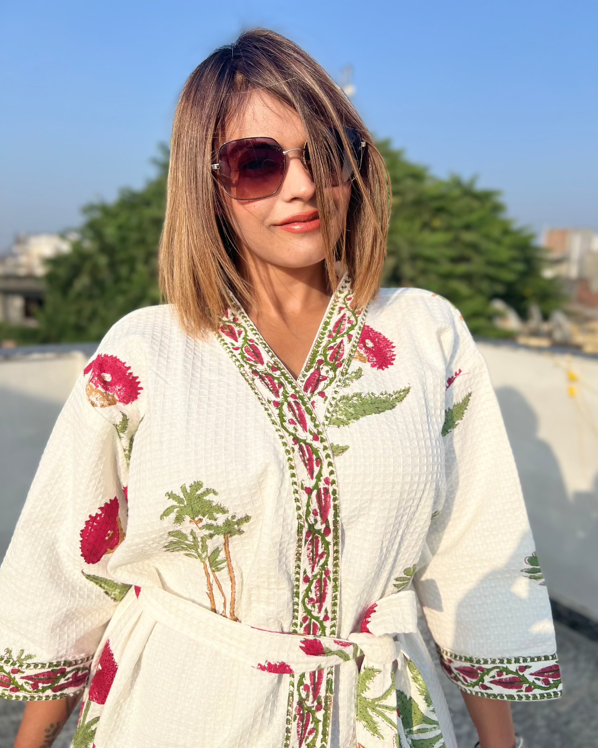 Raga Wrap Waffle Cotton Bath Robe