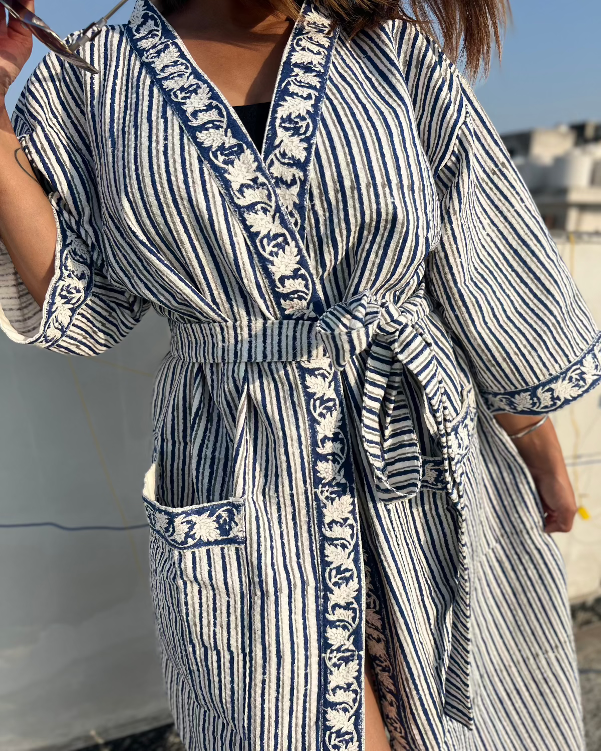 Eden Wrap Waffle Cotton Bath Robe