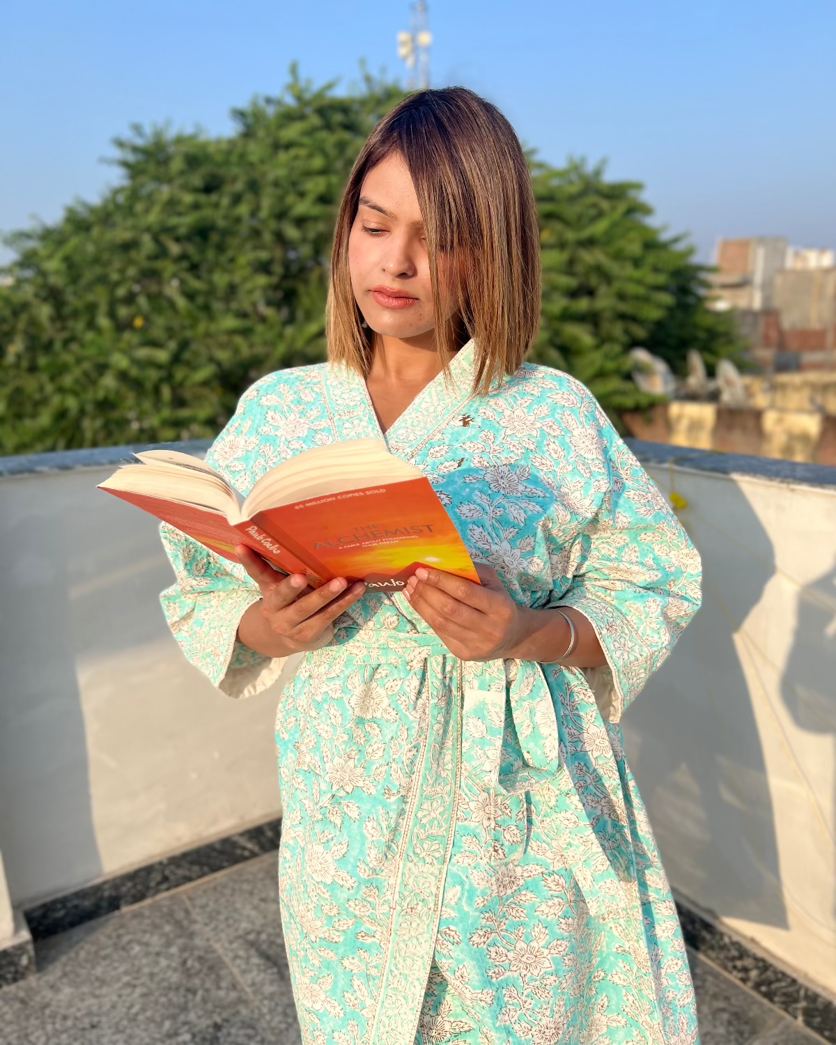 Iris Wrap Waffle Cotton Bath Robe