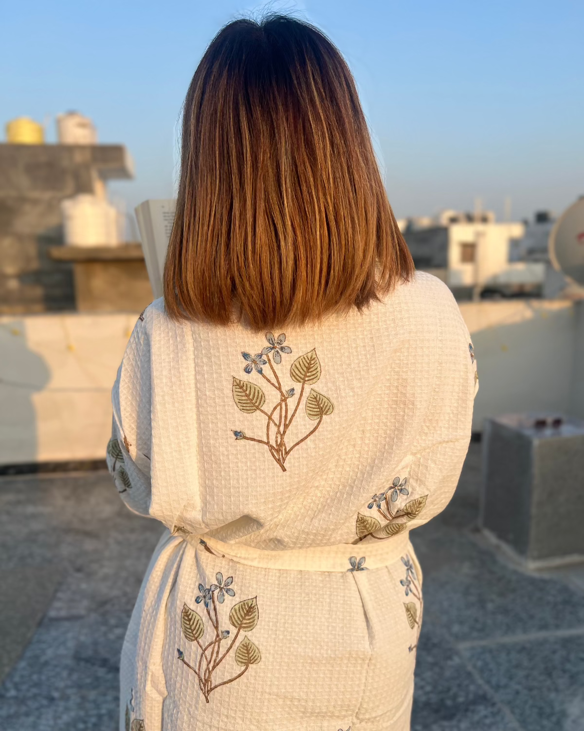 Celestial Wrap Waffle Cotton Bath Robe