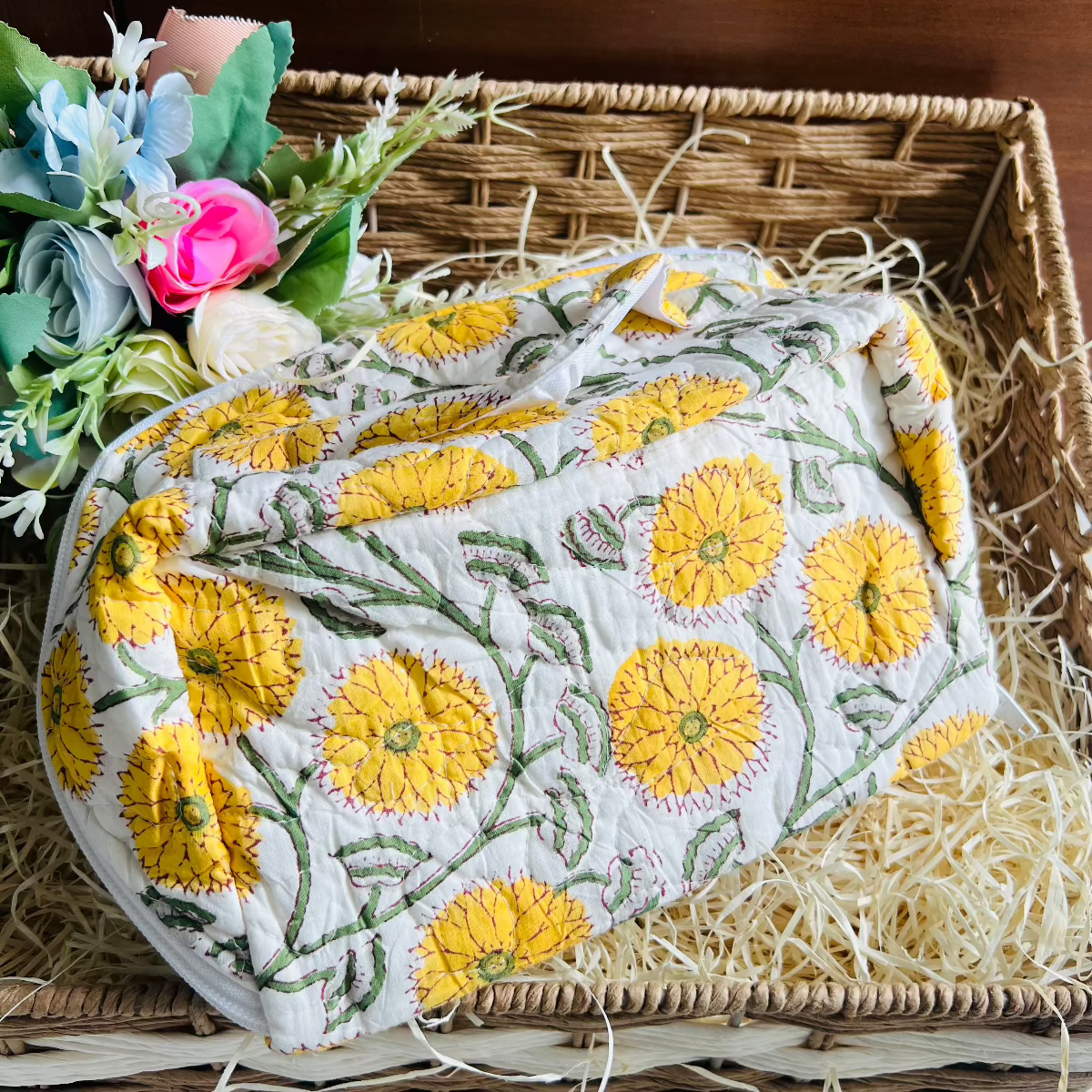 Peela Phool Quilted Vanity Bag