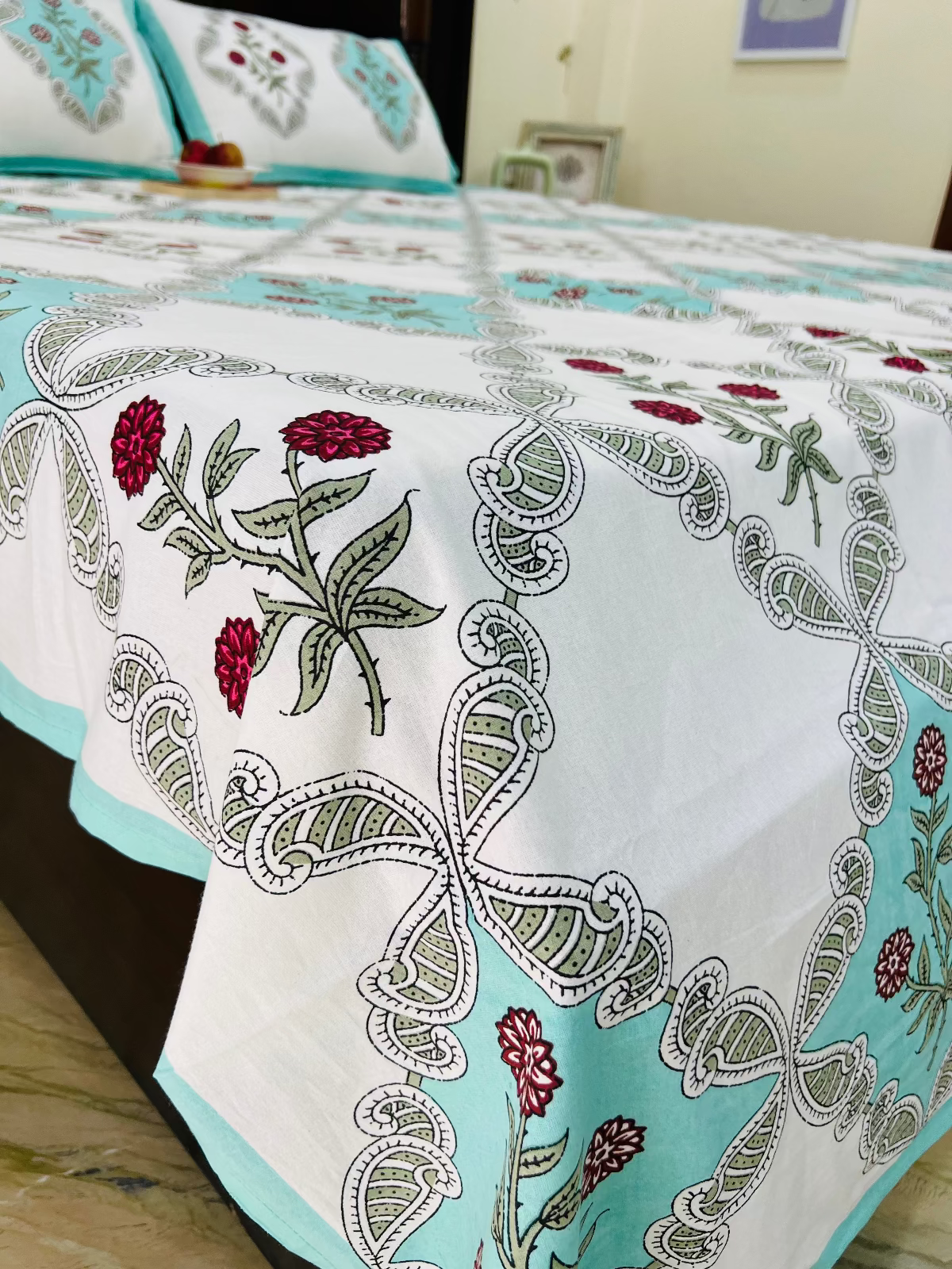 Diamond Cotton Bedsheet Set - King | Queen