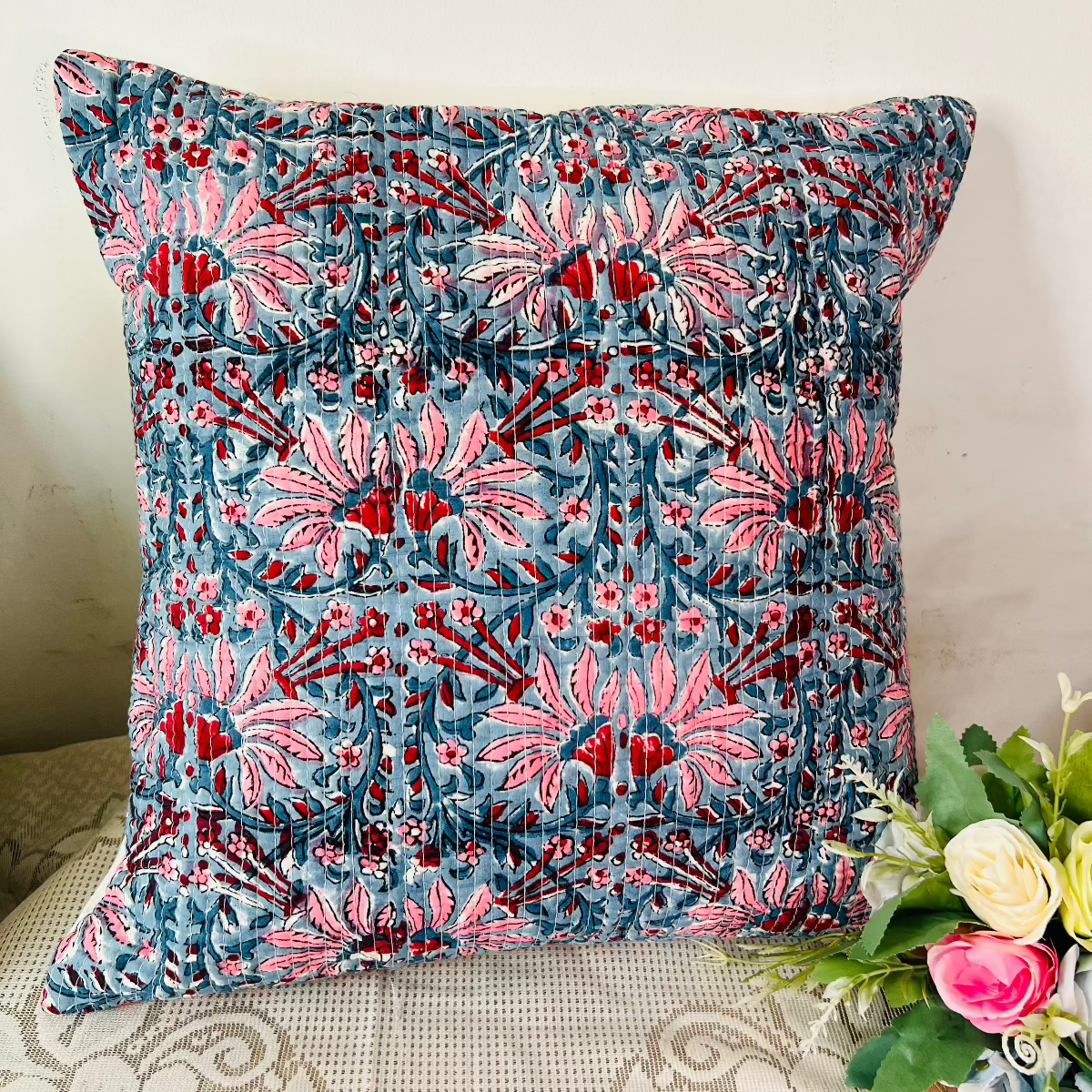 Kashmir Quilted Cushion Cover
