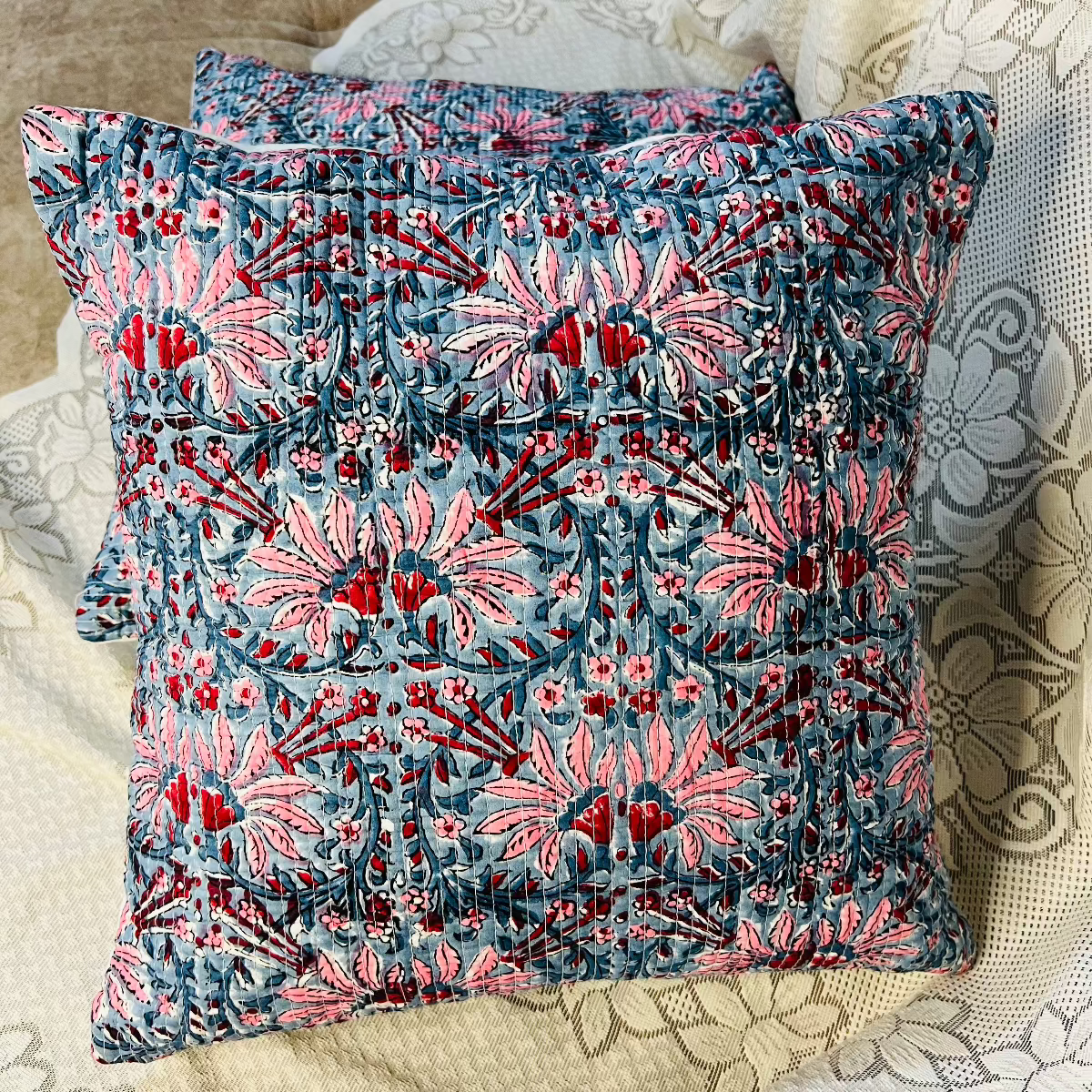 Kashmir Quilted Cushion Cover