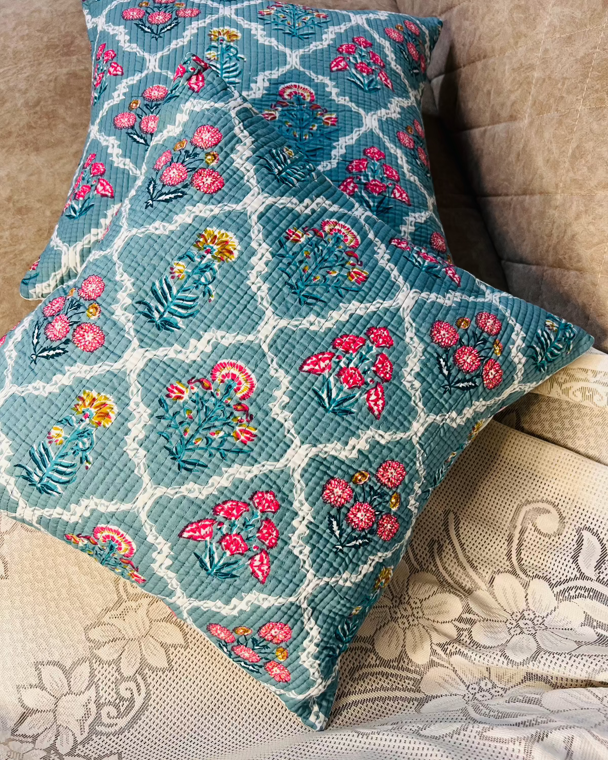 Gulmarg Quilted Cushion Cover