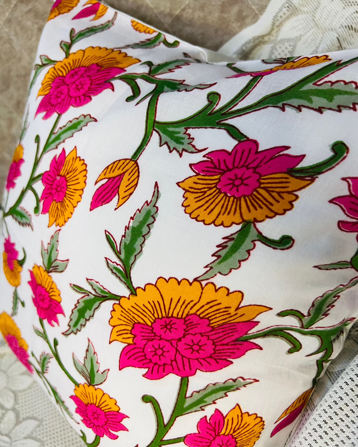 Phool Cotton Cushion Cover