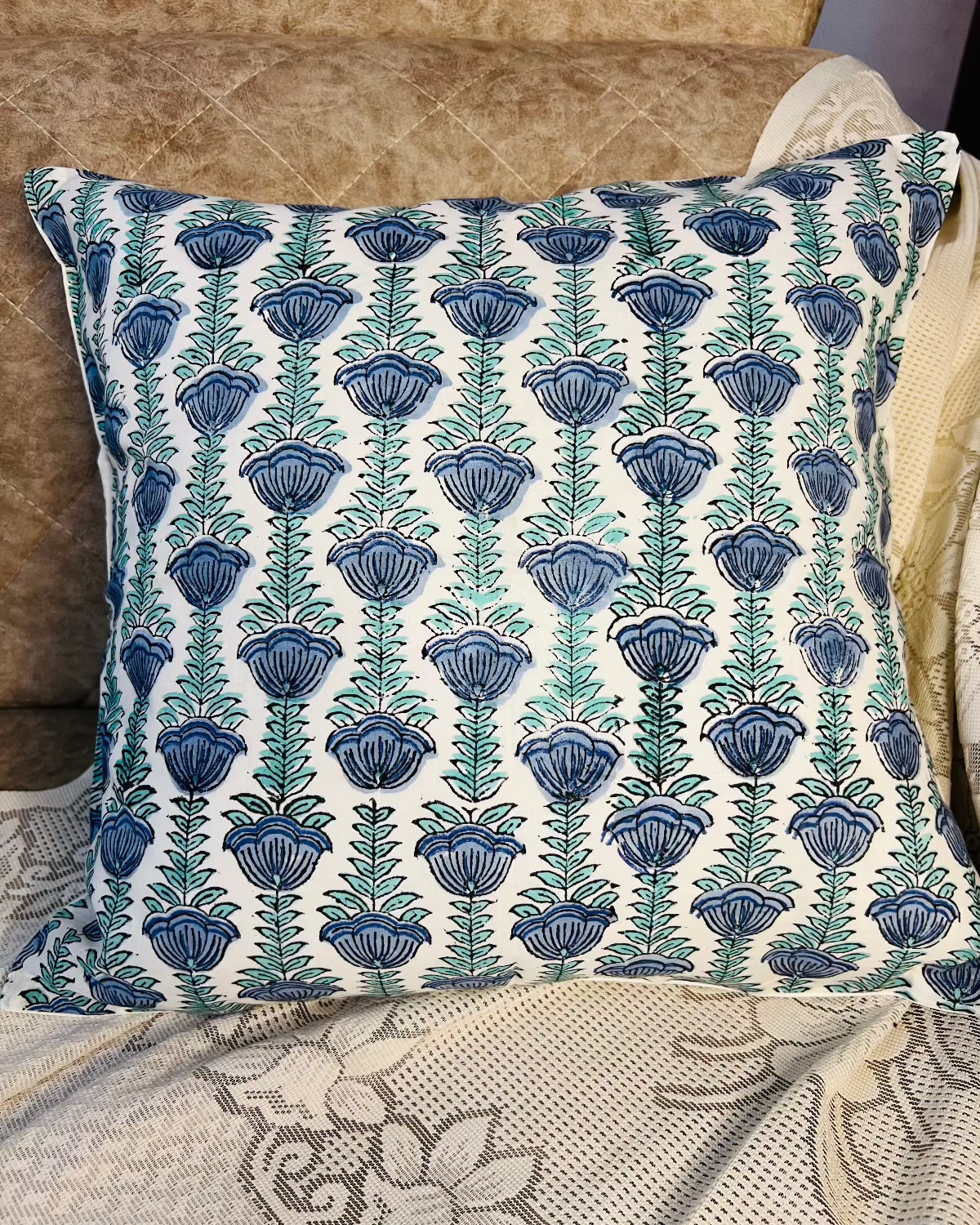 Chanderi Cotton Cushion Cover
