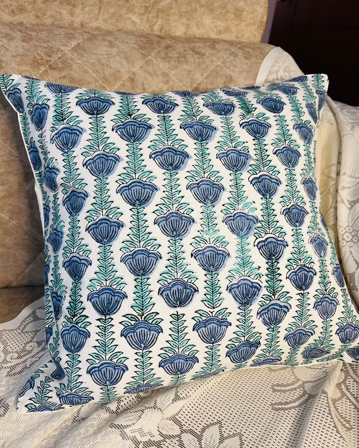 Chanderi Cotton Cushion Cover