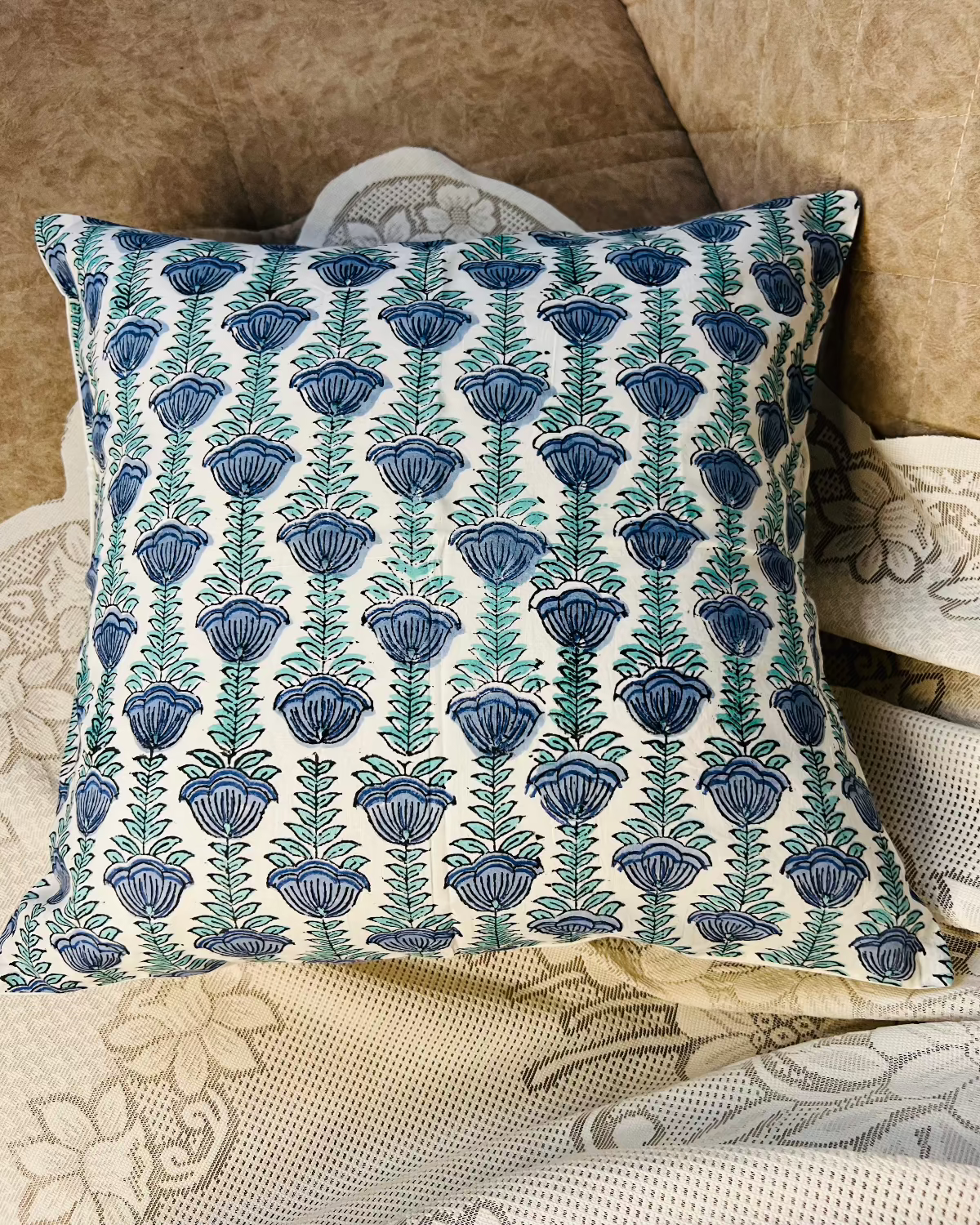 Chanderi Cotton Cushion Cover