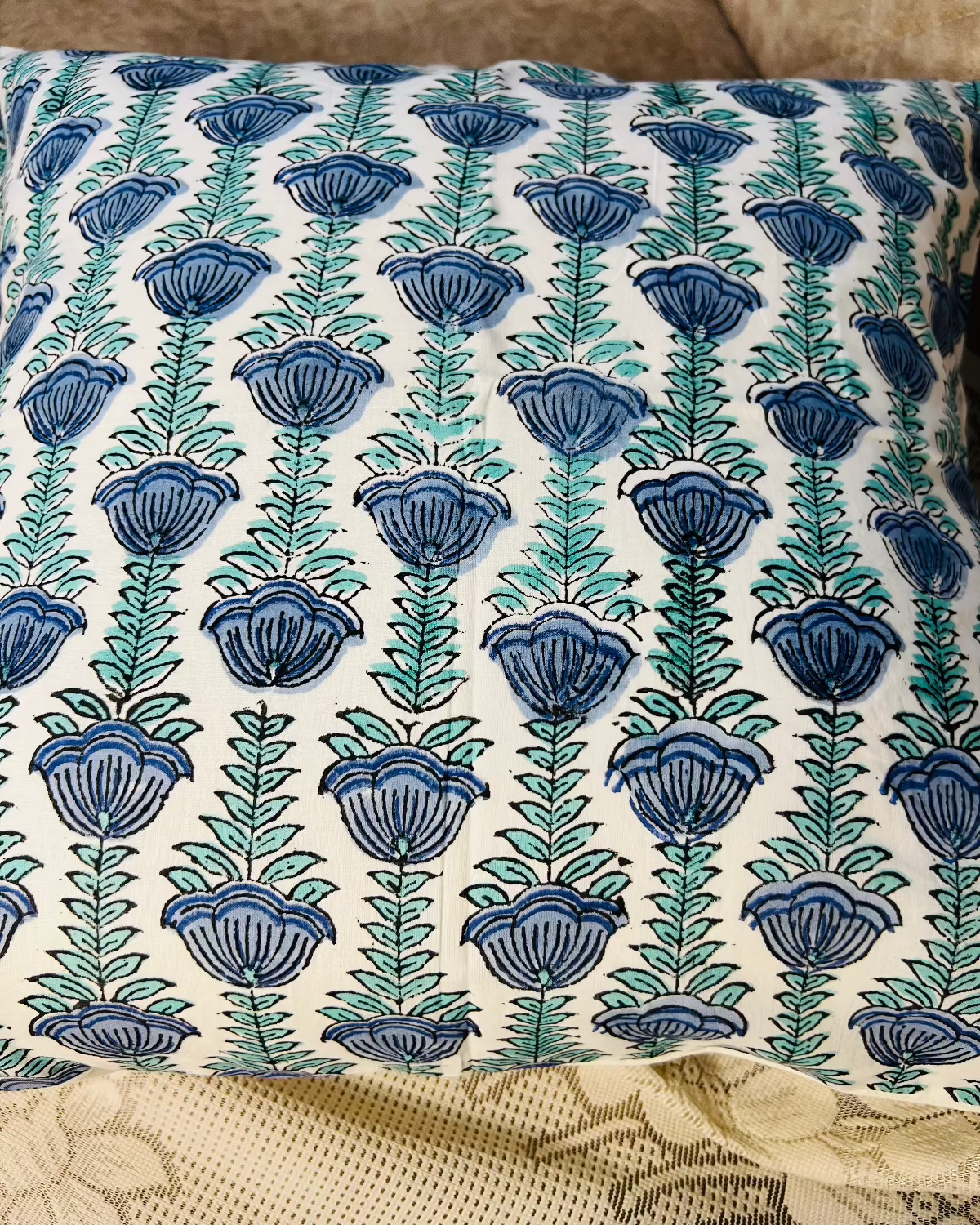 Chanderi Cotton Cushion Cover