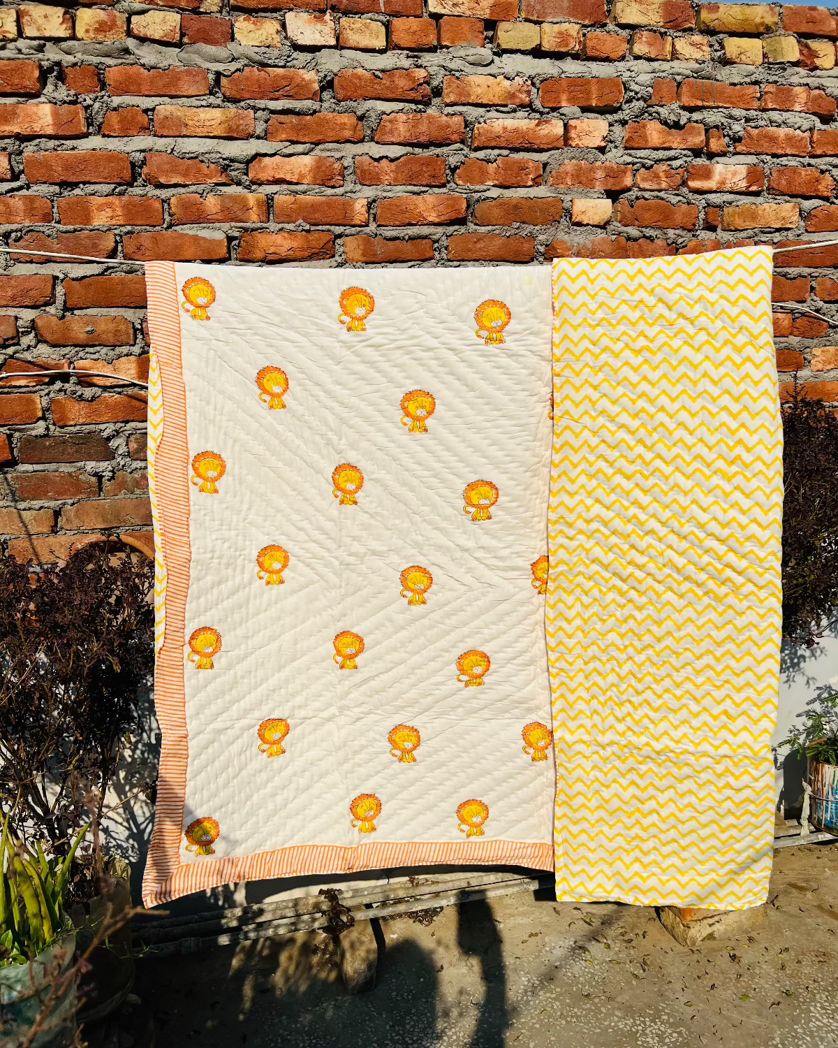 Little Lion Kids Muslin Cotton Quilt - Single