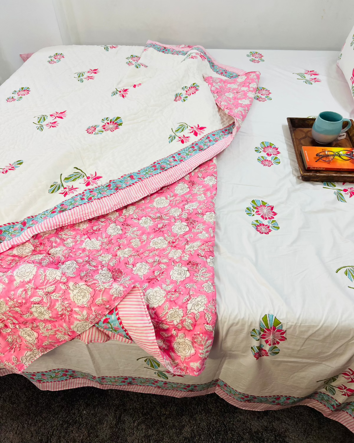 Two Lotus Quilt Bedding Set
