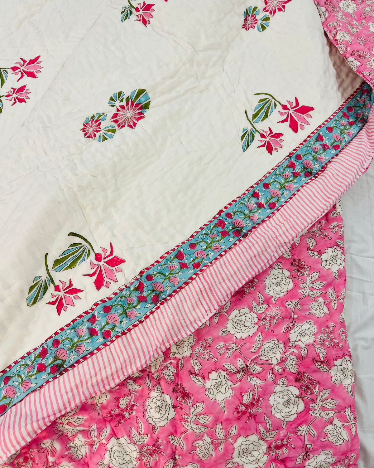 Two Lotus Quilt Bedding Set