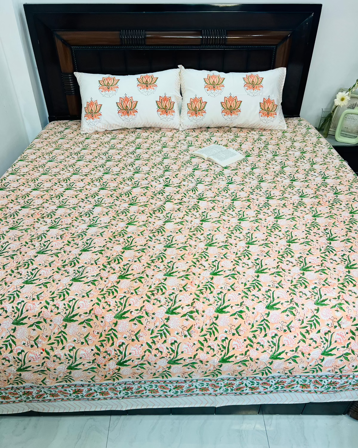 Hari Kamal Cotton Bedsheet Set