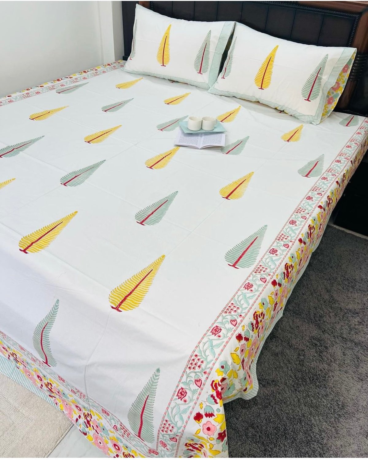 Mughal Garden Cotton Bedsheet Set