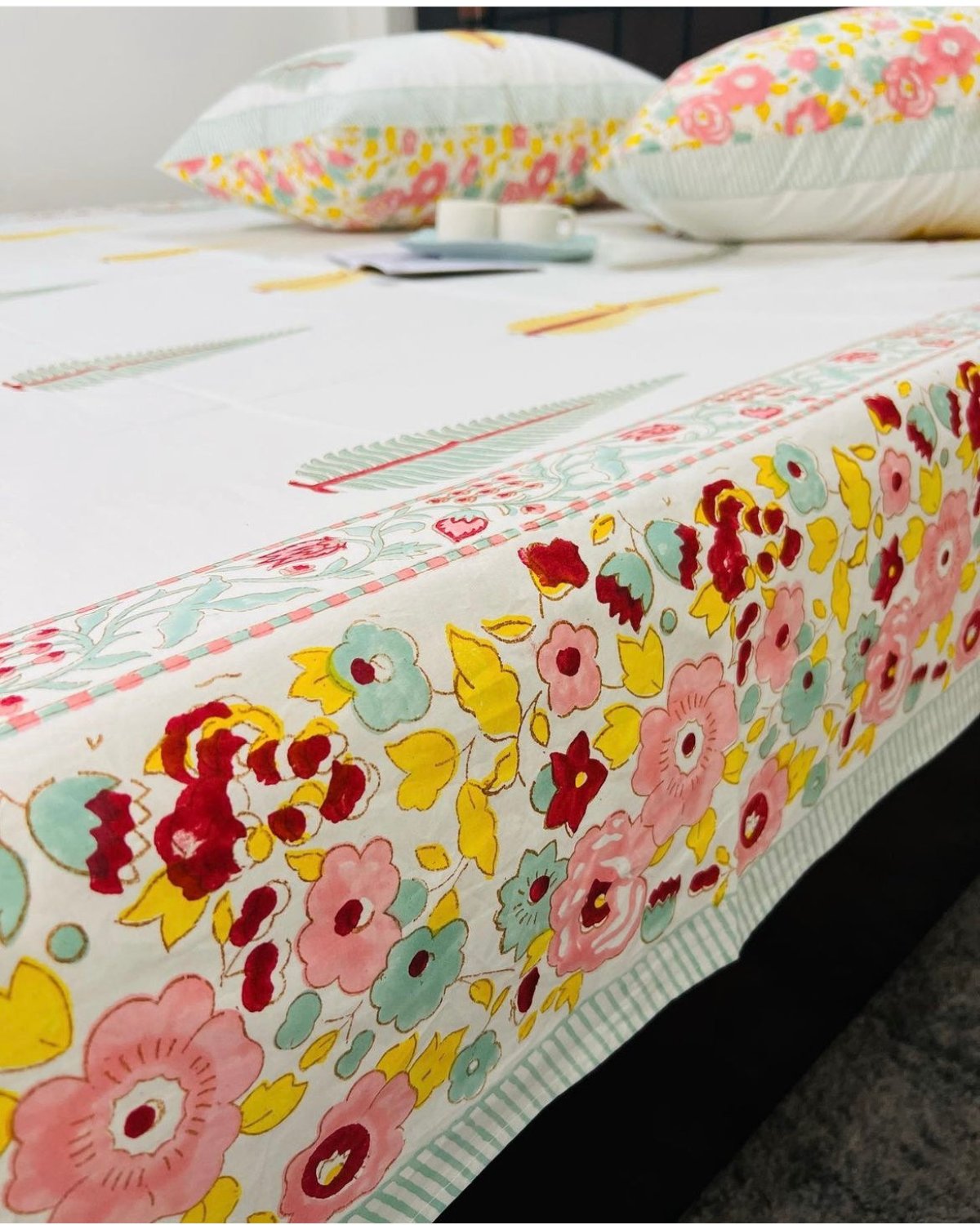 Mughal Garden Cotton Bedsheet Set