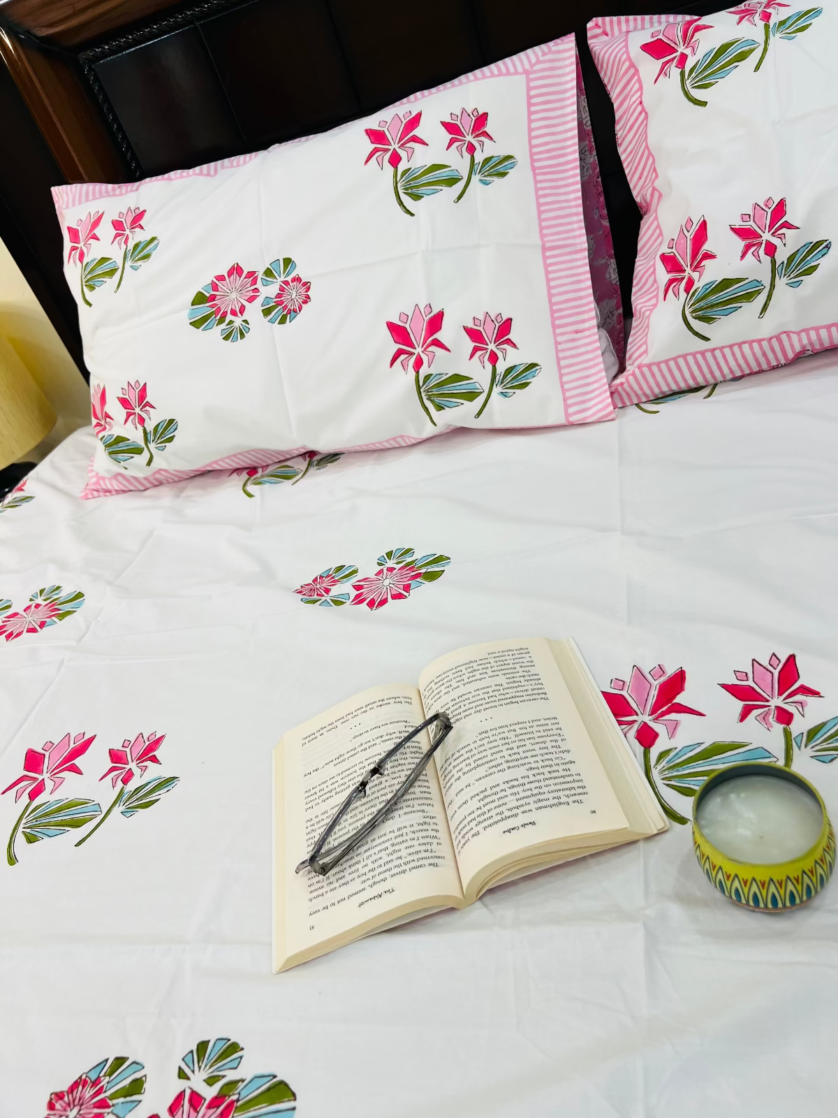Two Lotus Cotton Bedsheet Set