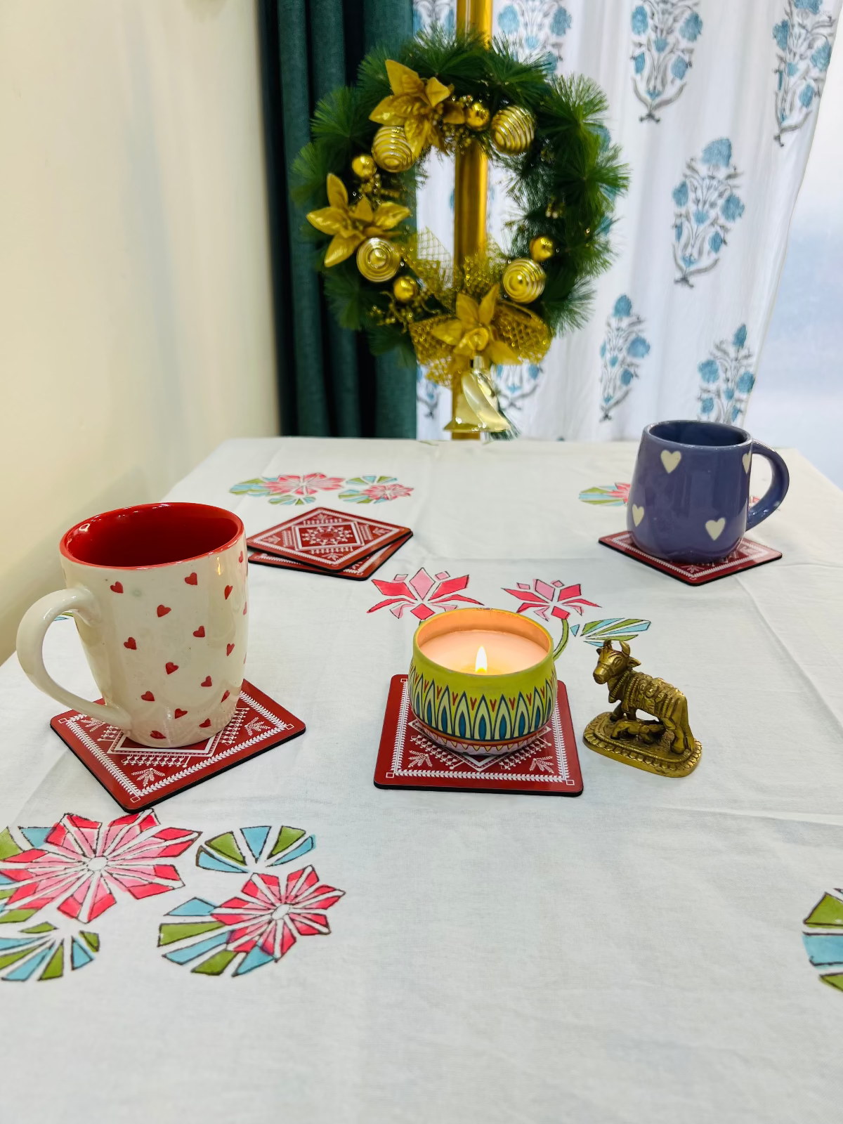 Two Lotus Table Cover - 6 Seater