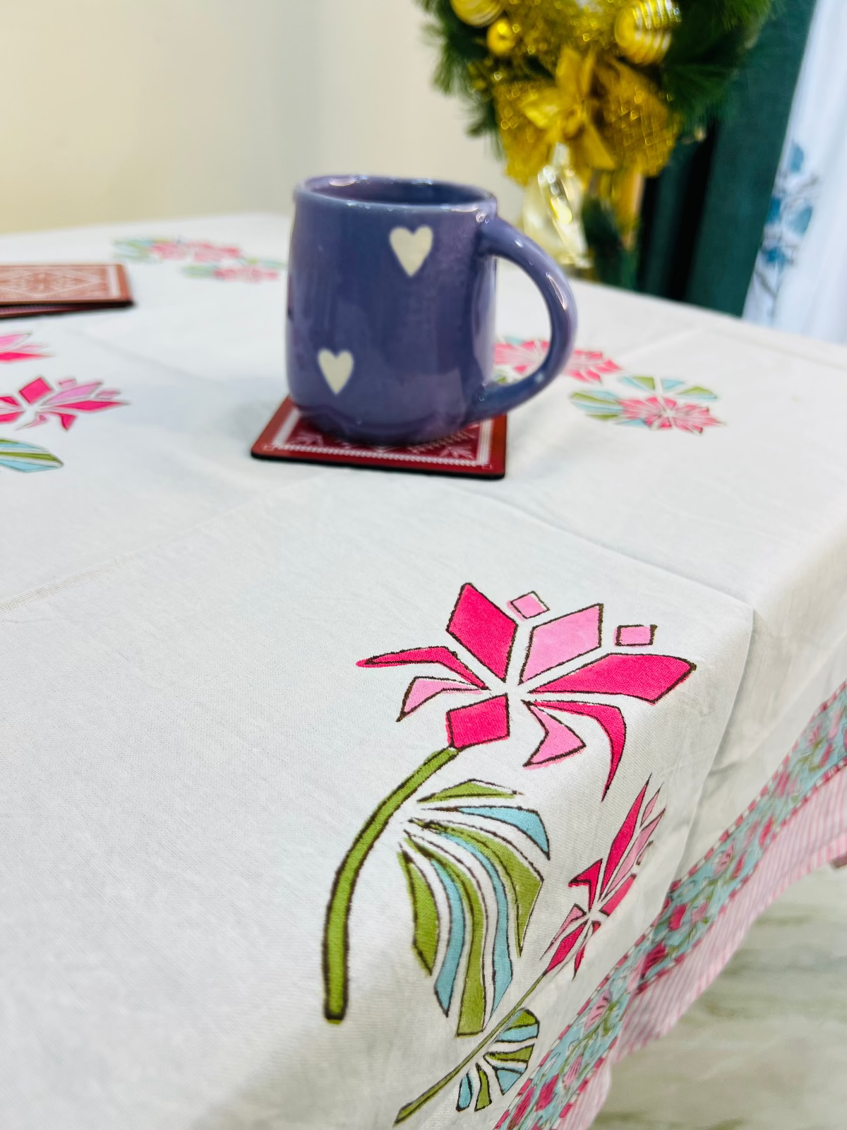 Two Lotus Table Cover - 6 Seater