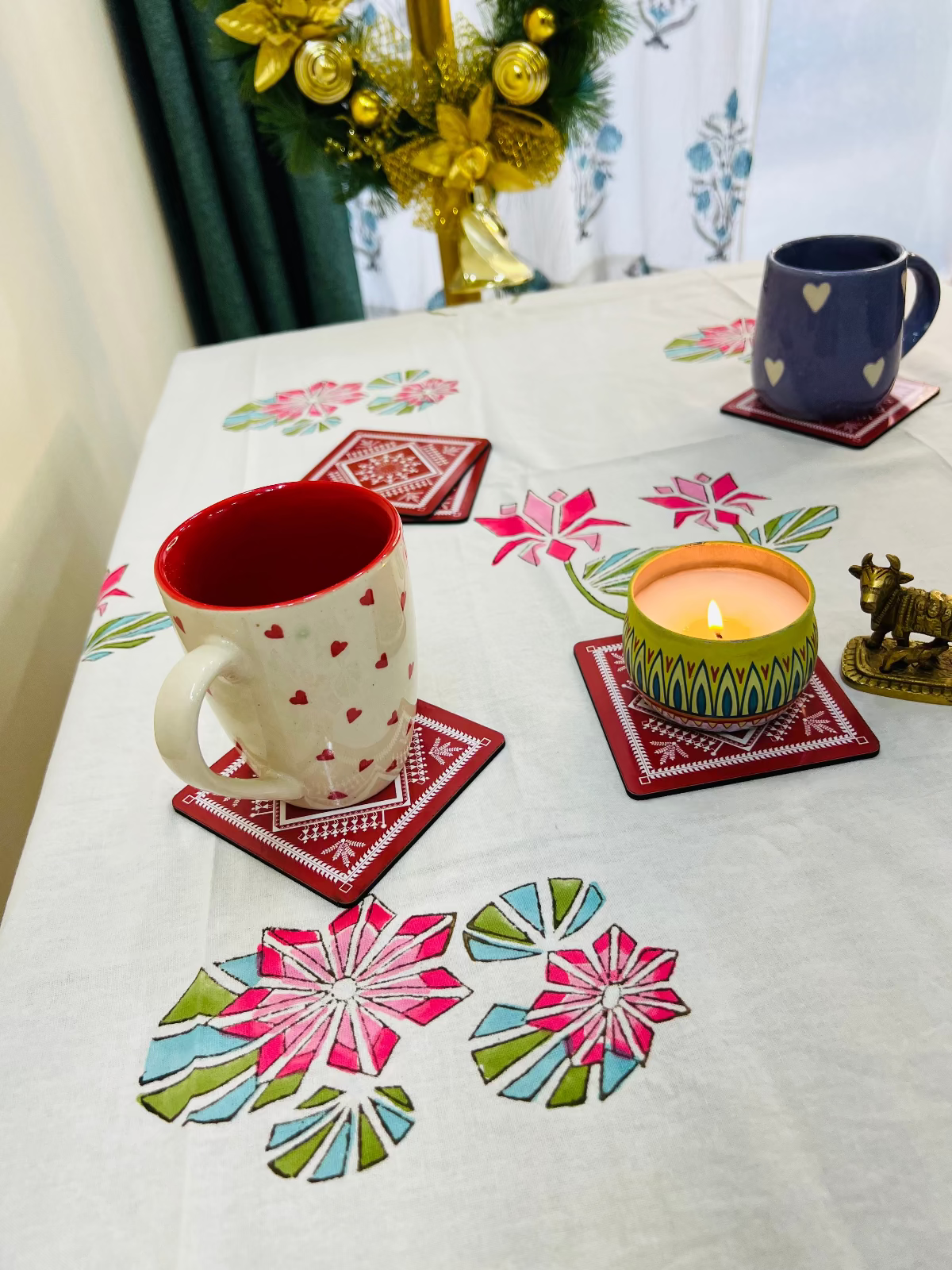 Two Lotus Table Cover - 6 Seater