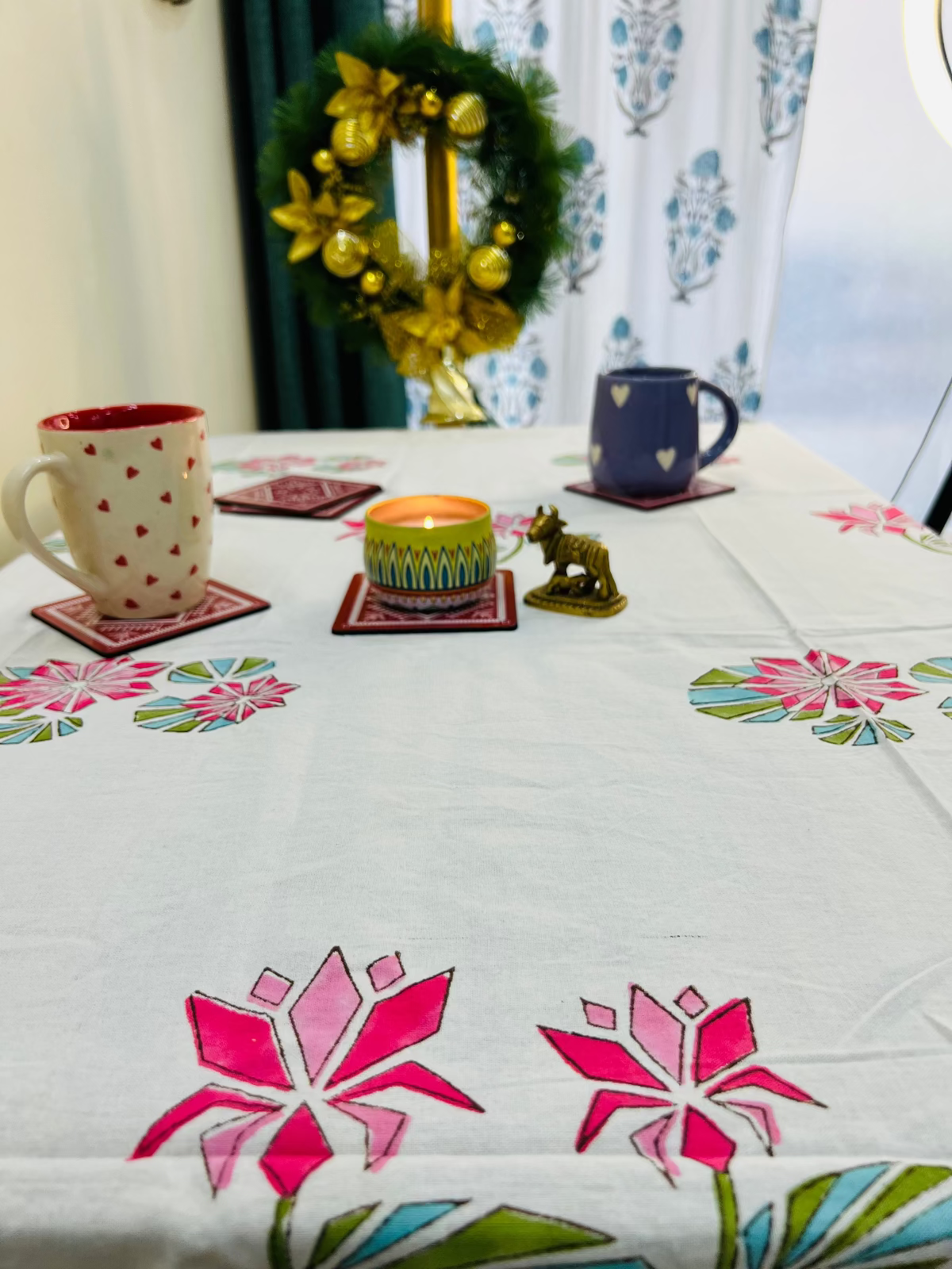 Two Lotus Table Cover - 6 Seater