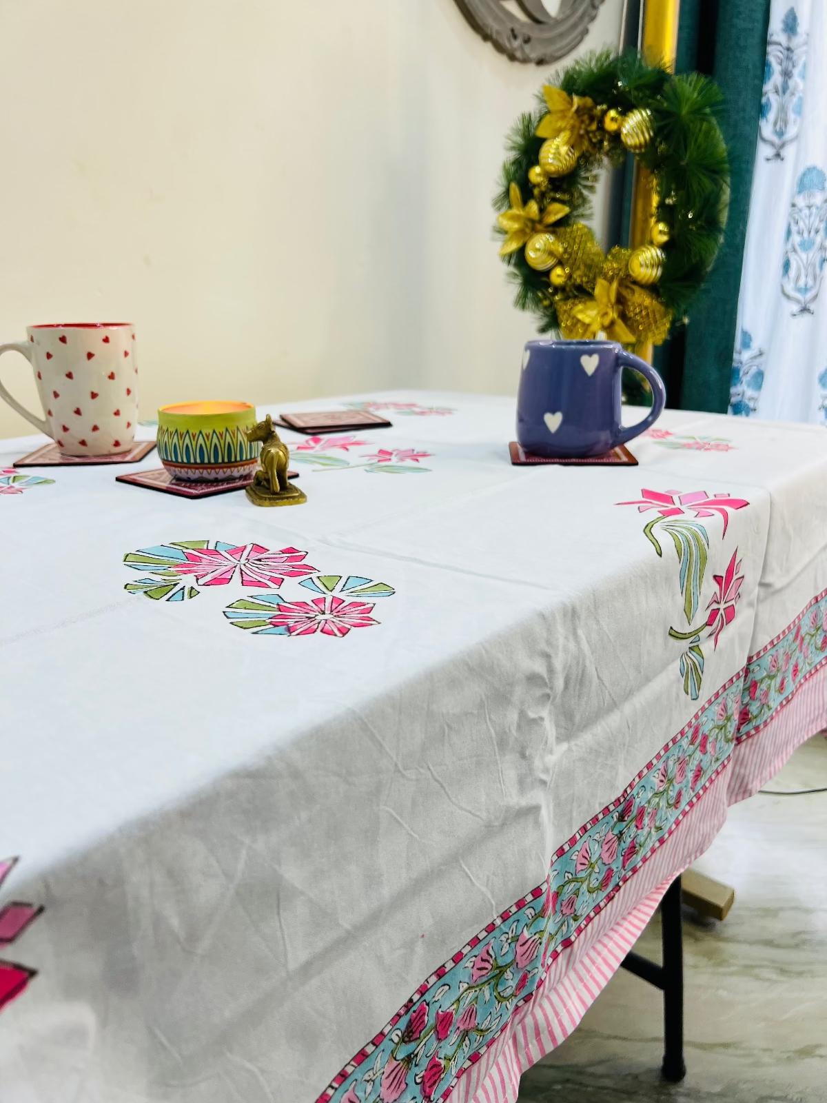 Two Lotus Table Cover - 6 Seater