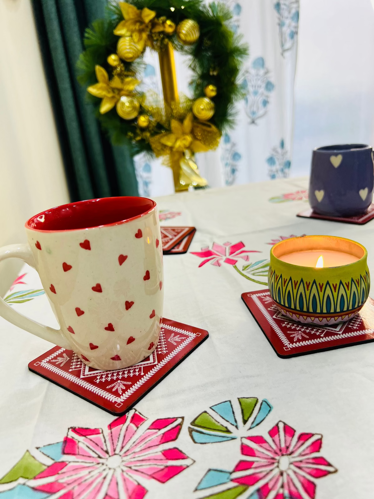 Two Lotus Table Cover - 6 Seater