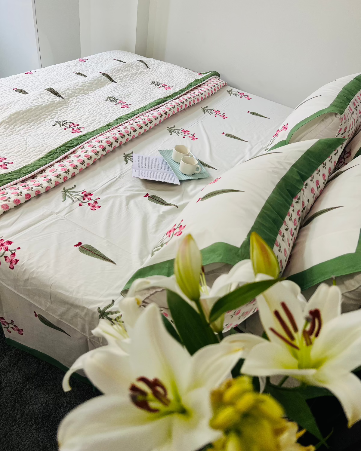 Green Garden Bedcover Bedding Set