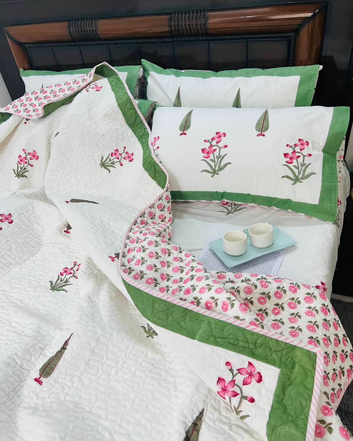 Green Garden Bedcover Bedding Set