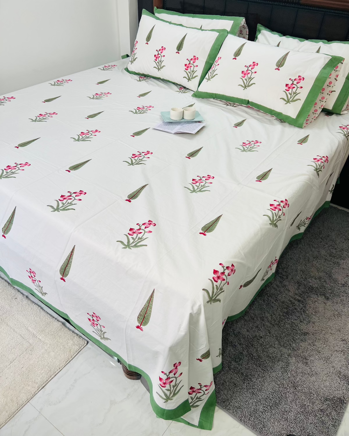 Green Garden Cotton Bedsheet Set