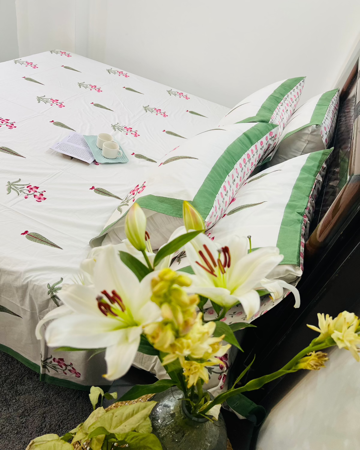Green Garden Cotton Bedsheet Set