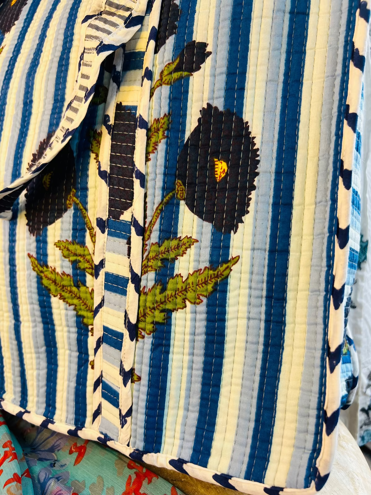 Blue Boota Quilted Tote Bag