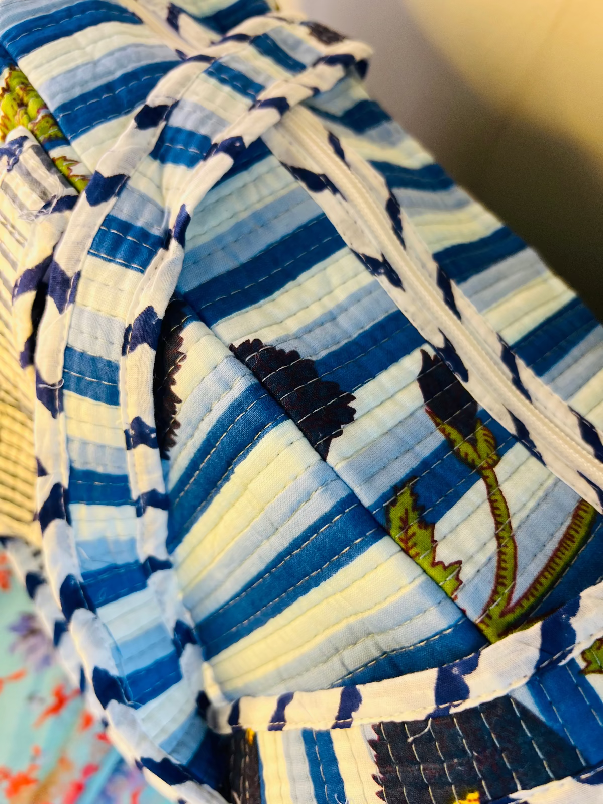 Blue Boota Quilted Tote Bag