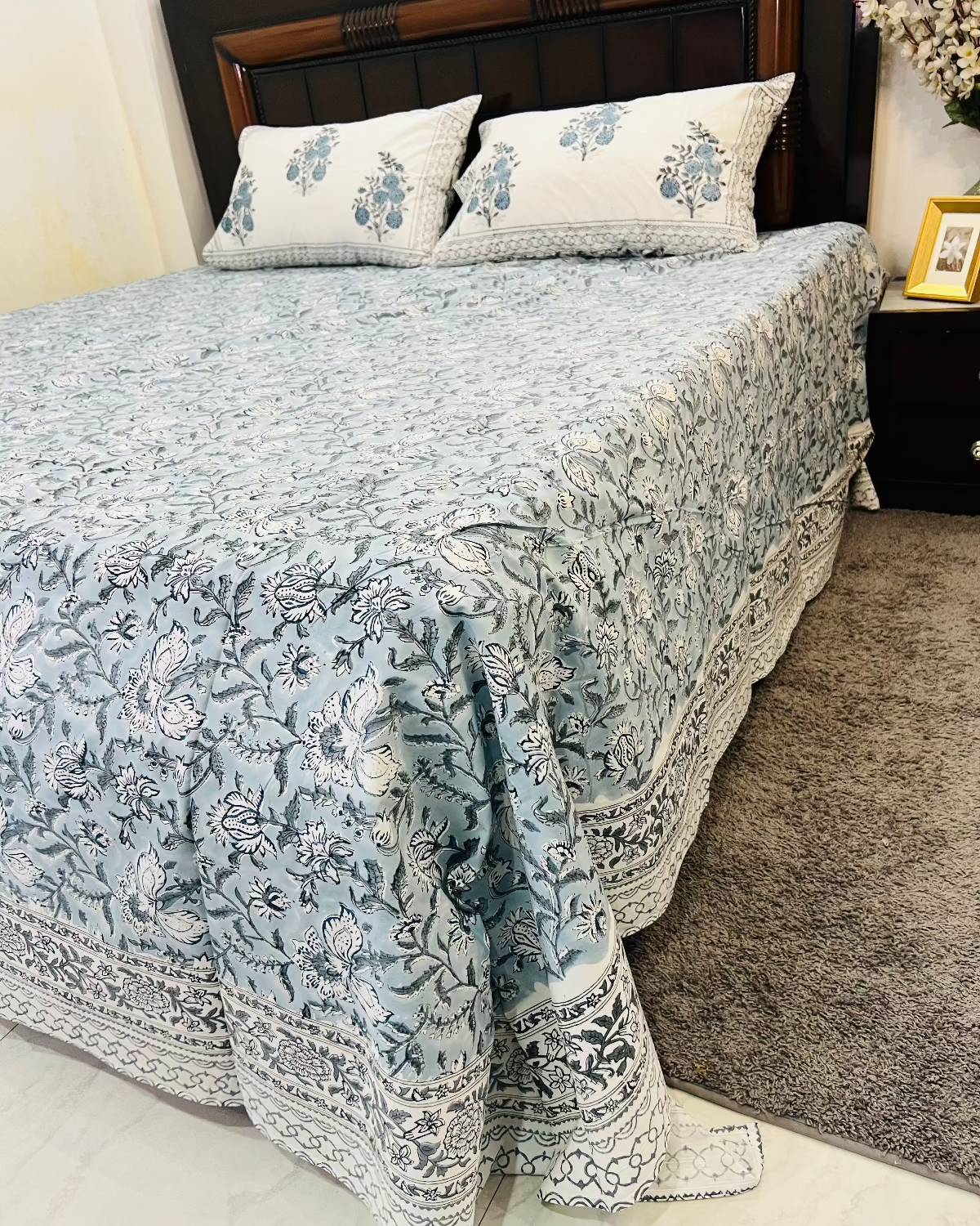 Mehraab bloom Cotton Bedsheet Set