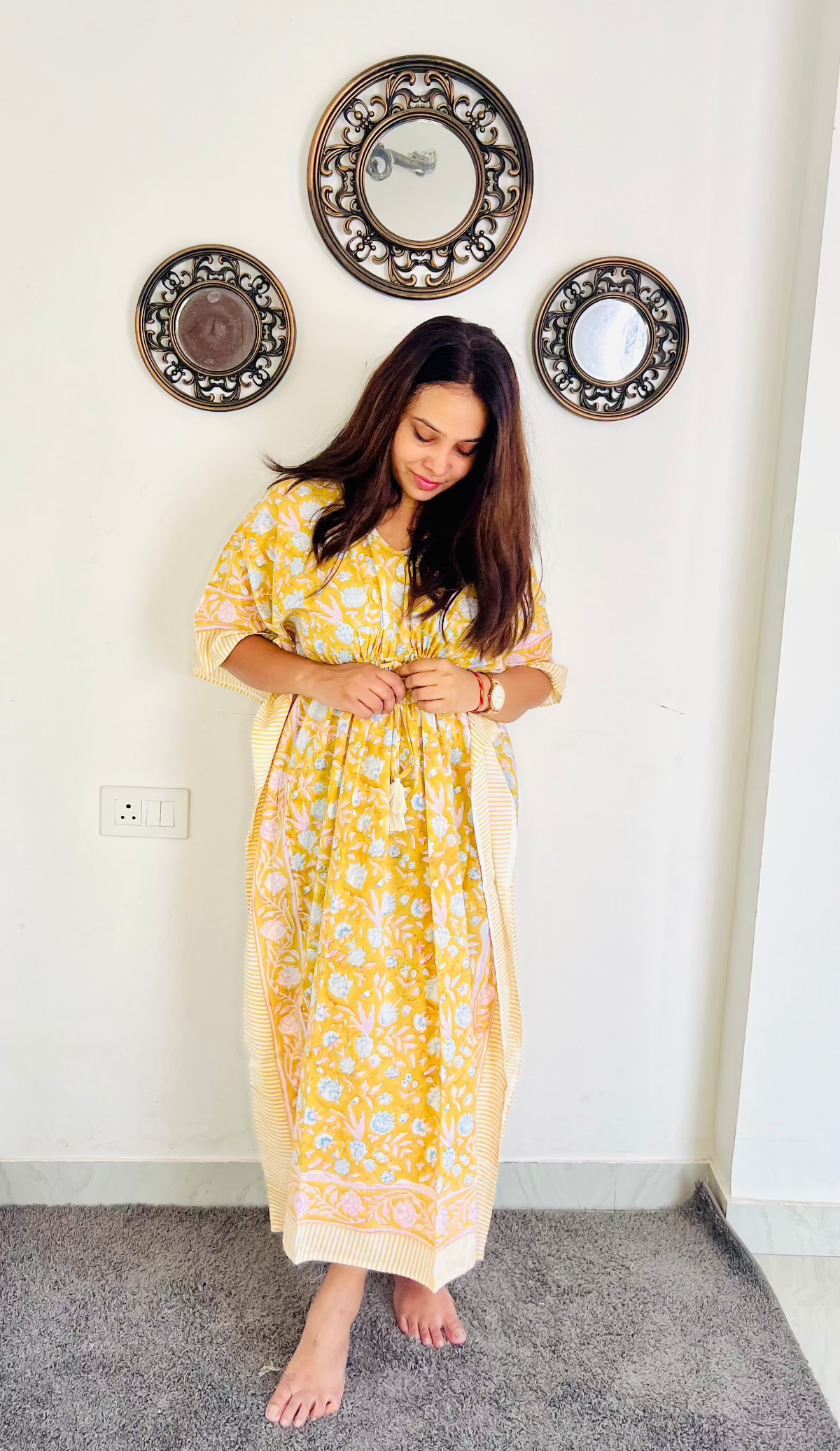 Sunehri Cotton Kaftan