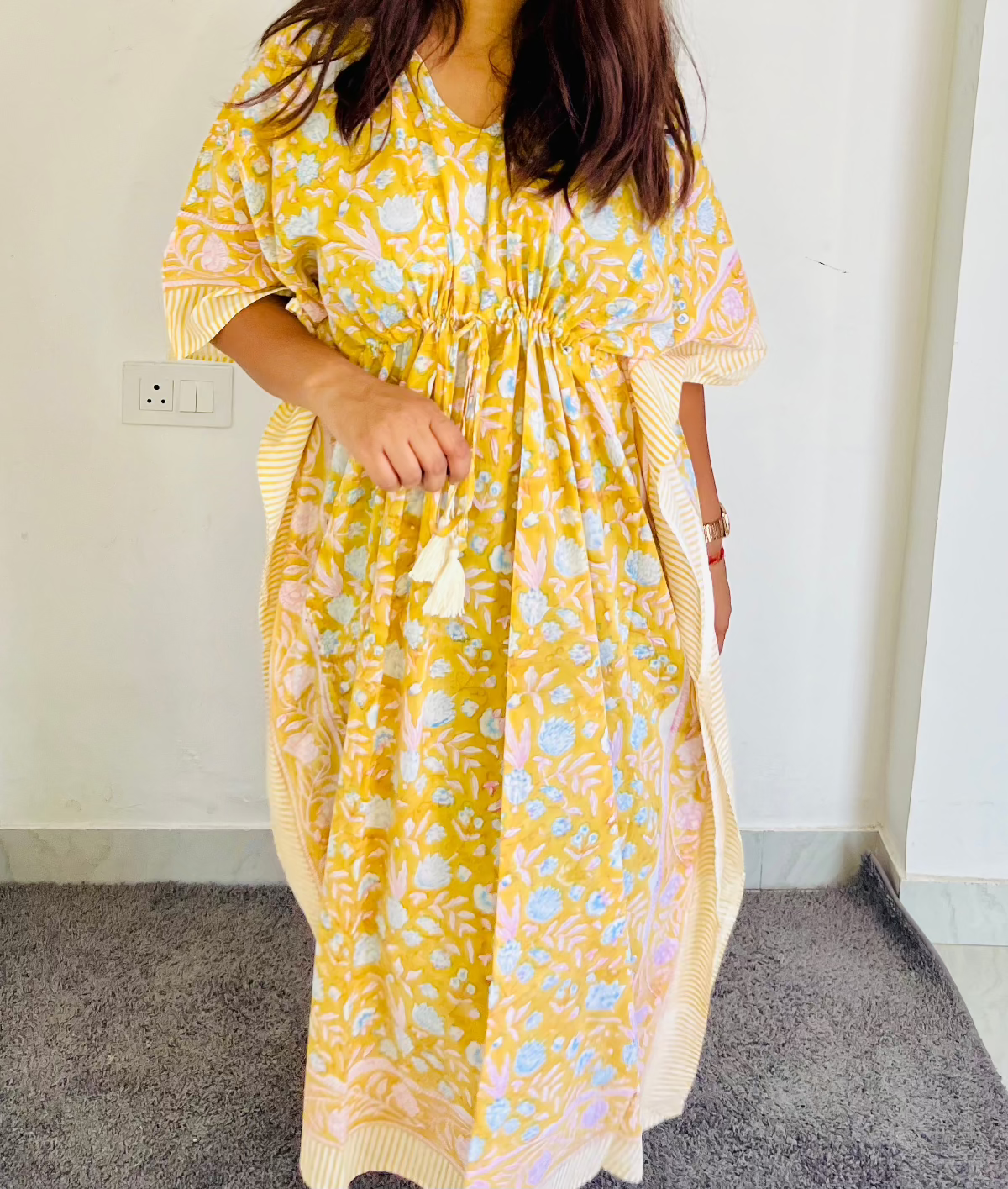 Sunehri Cotton Kaftan