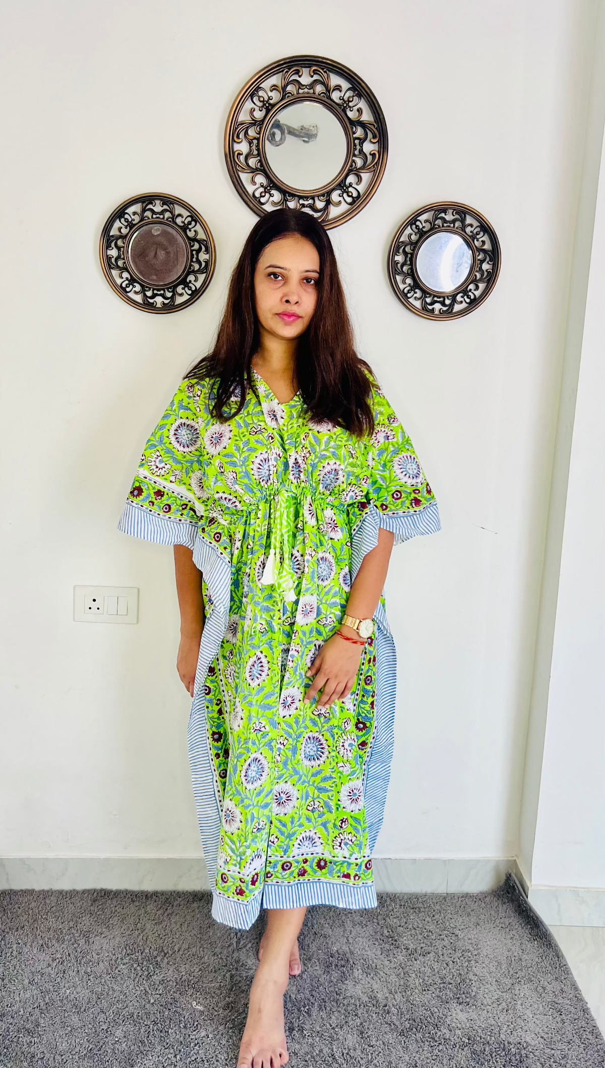 Boho Bloom Cotton Kaftan