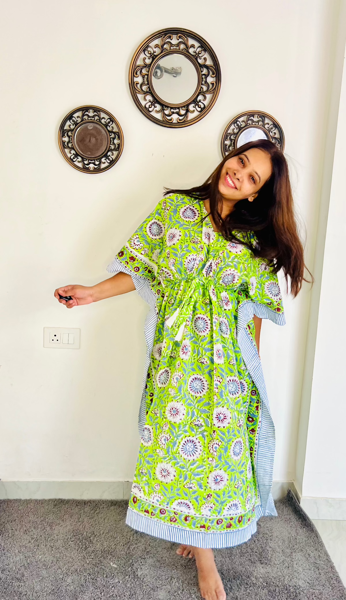 Boho Bloom Cotton Kaftan