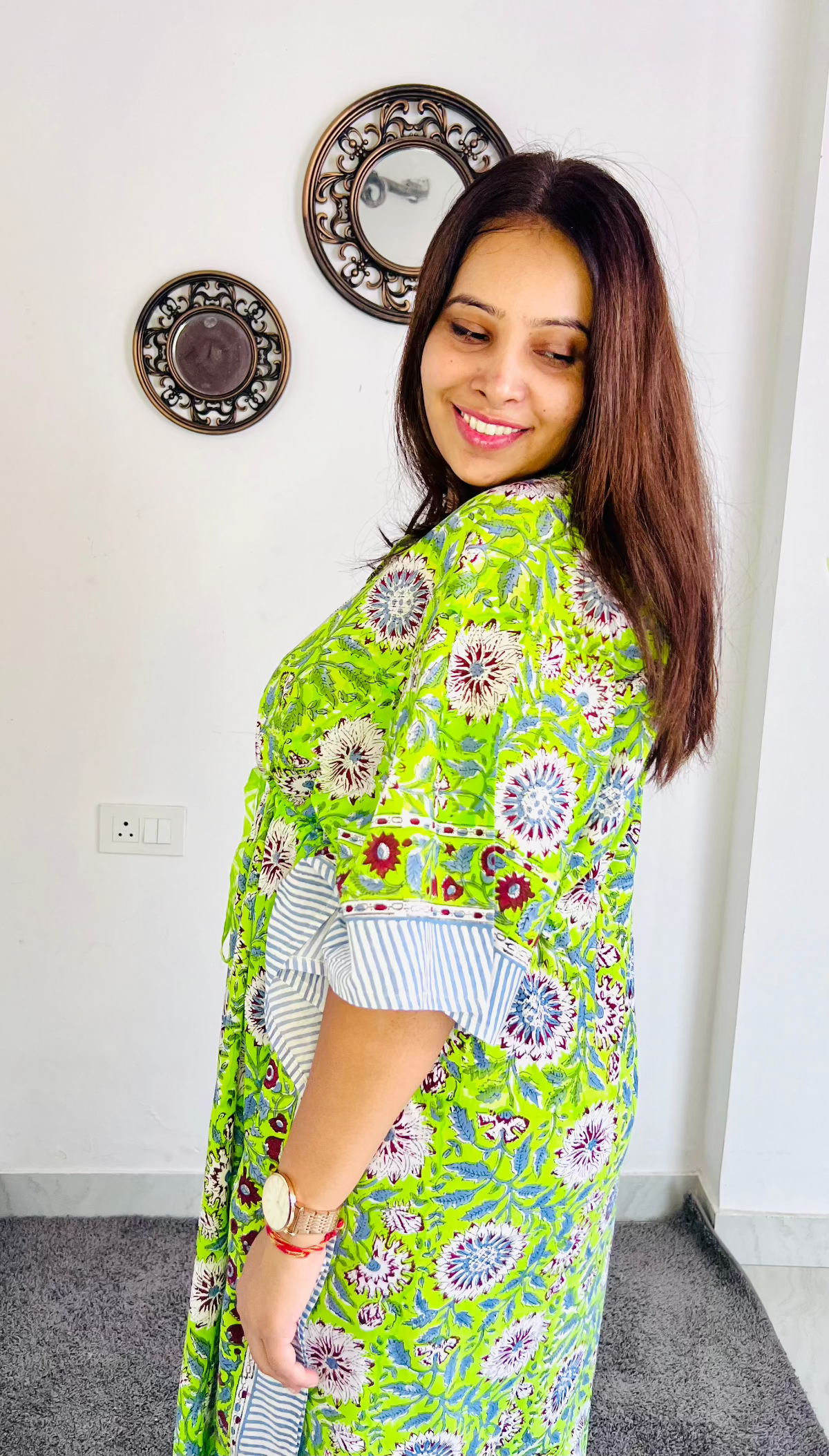 Boho Bloom Cotton Kaftan