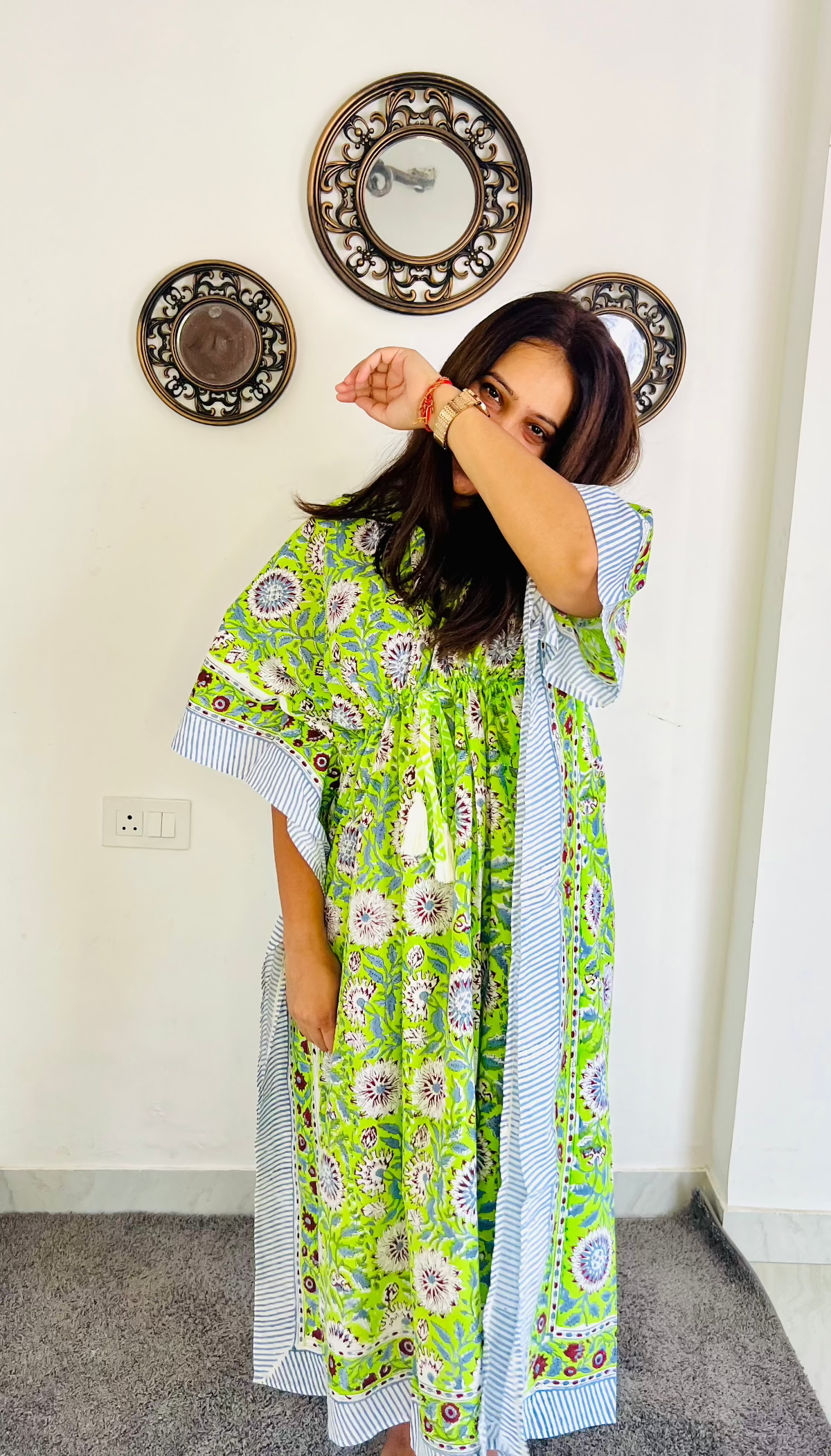 Boho Bloom Cotton Kaftan