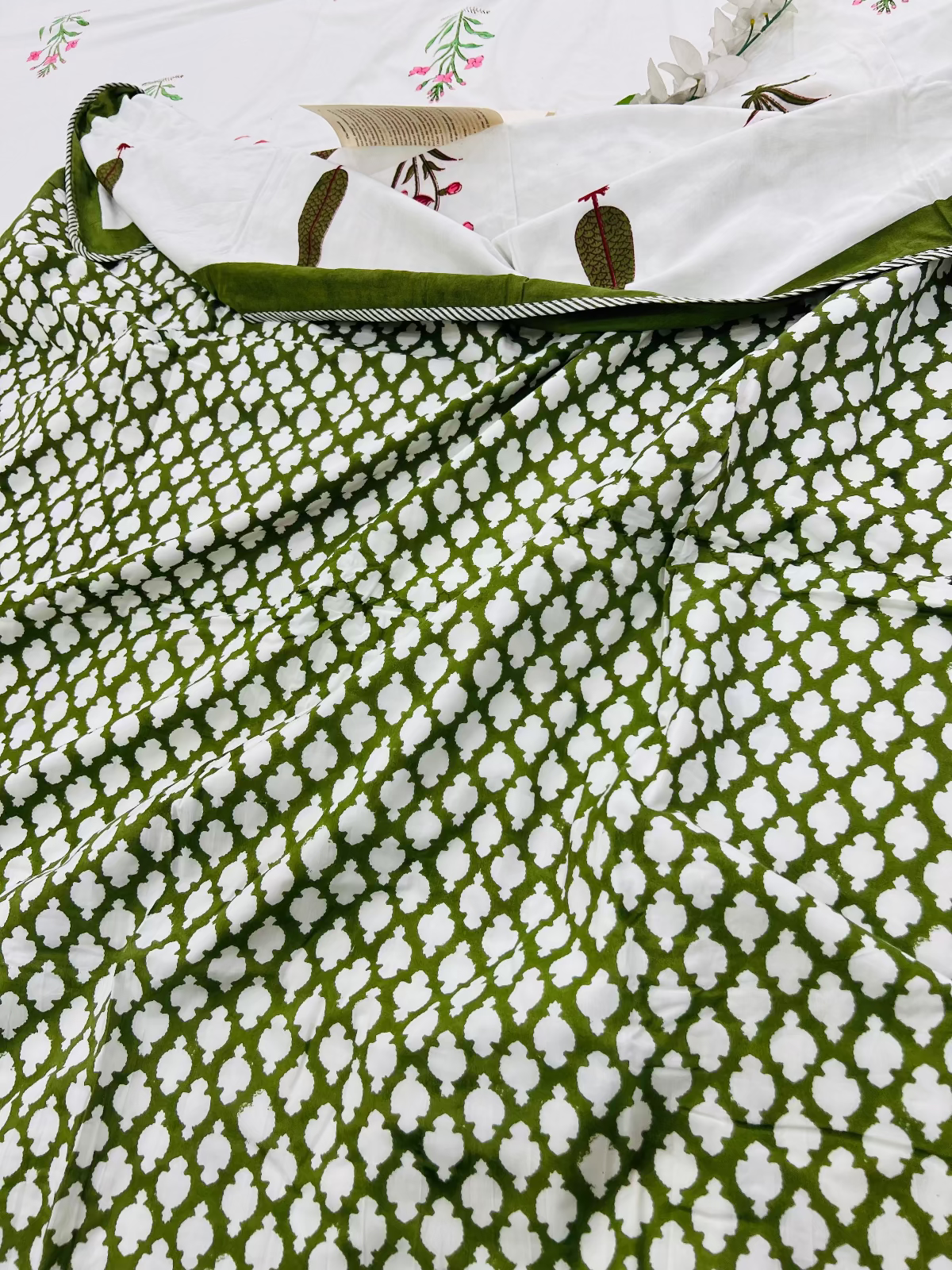 Green Garden  Cotton Muslin Dohar