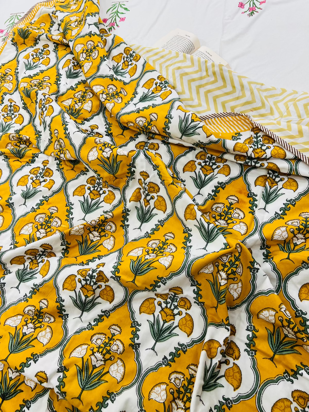 Yellow Mellow Cotton Muslin Dohar