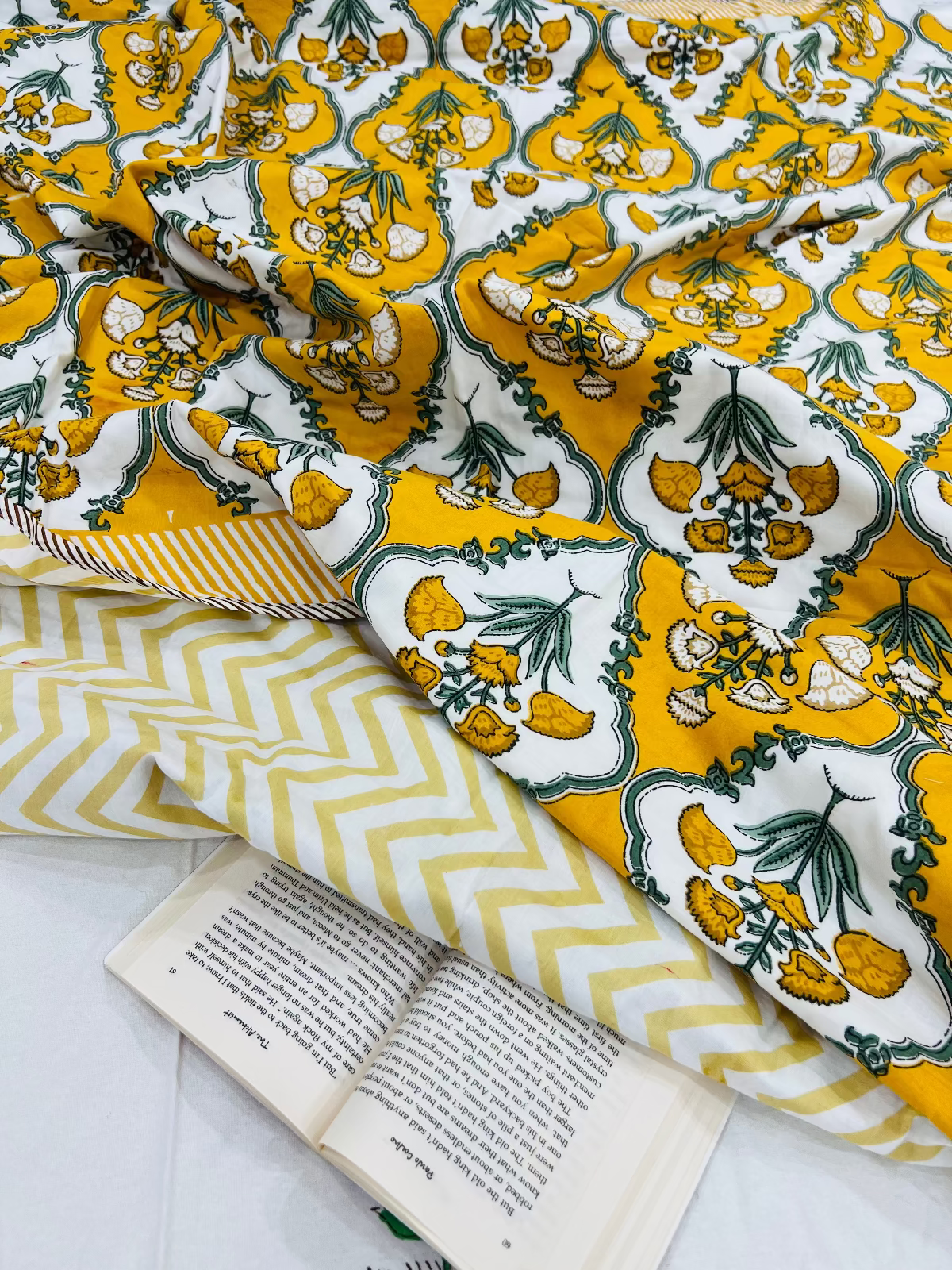 Yellow Mellow Cotton Muslin Dohar