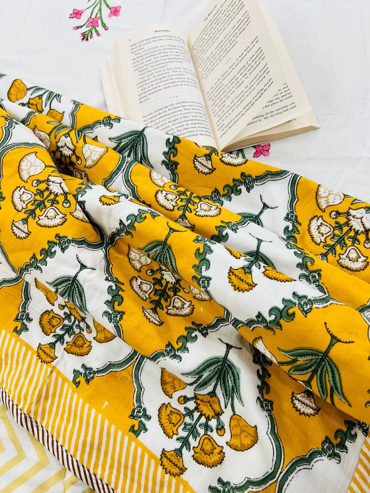 Yellow Mellow Cotton Muslin Dohar